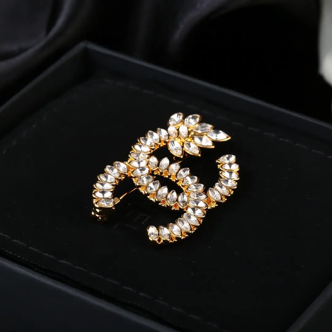 Chanel Diamond Wheat Brooch