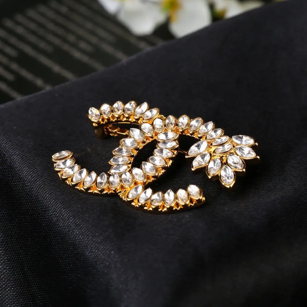 Chanel Diamond Wheat Brooch