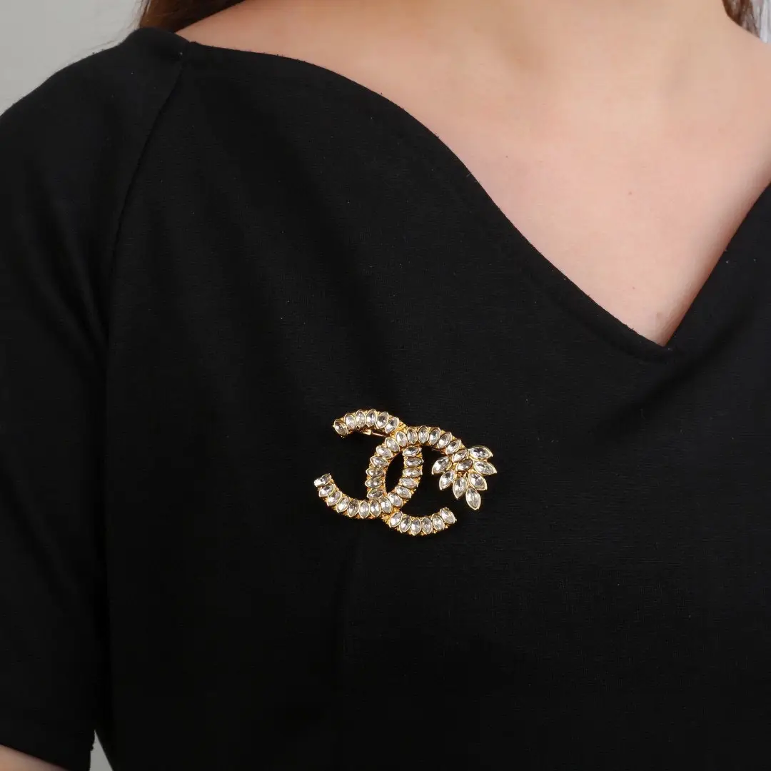 Chanel Diamond Wheat Brooch