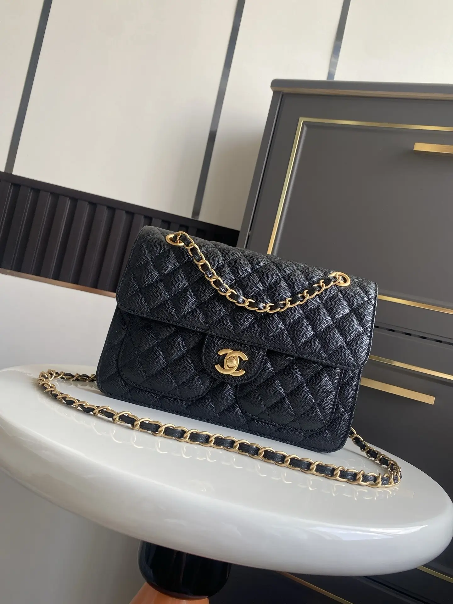 Chanel Flap Bag Double Pocket AS5695 Black