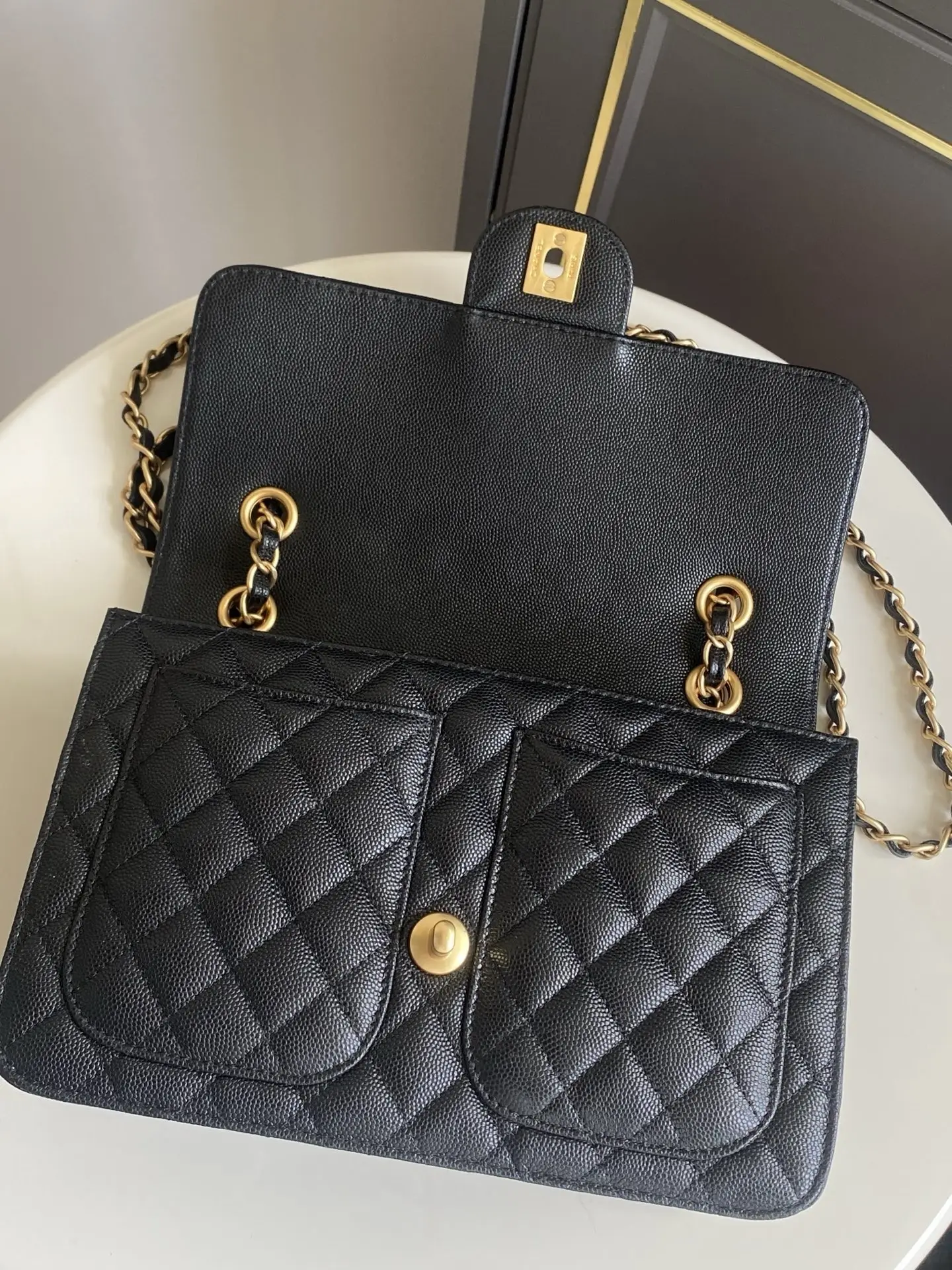 Chanel Flap Bag Double Pocket AS5695 Black