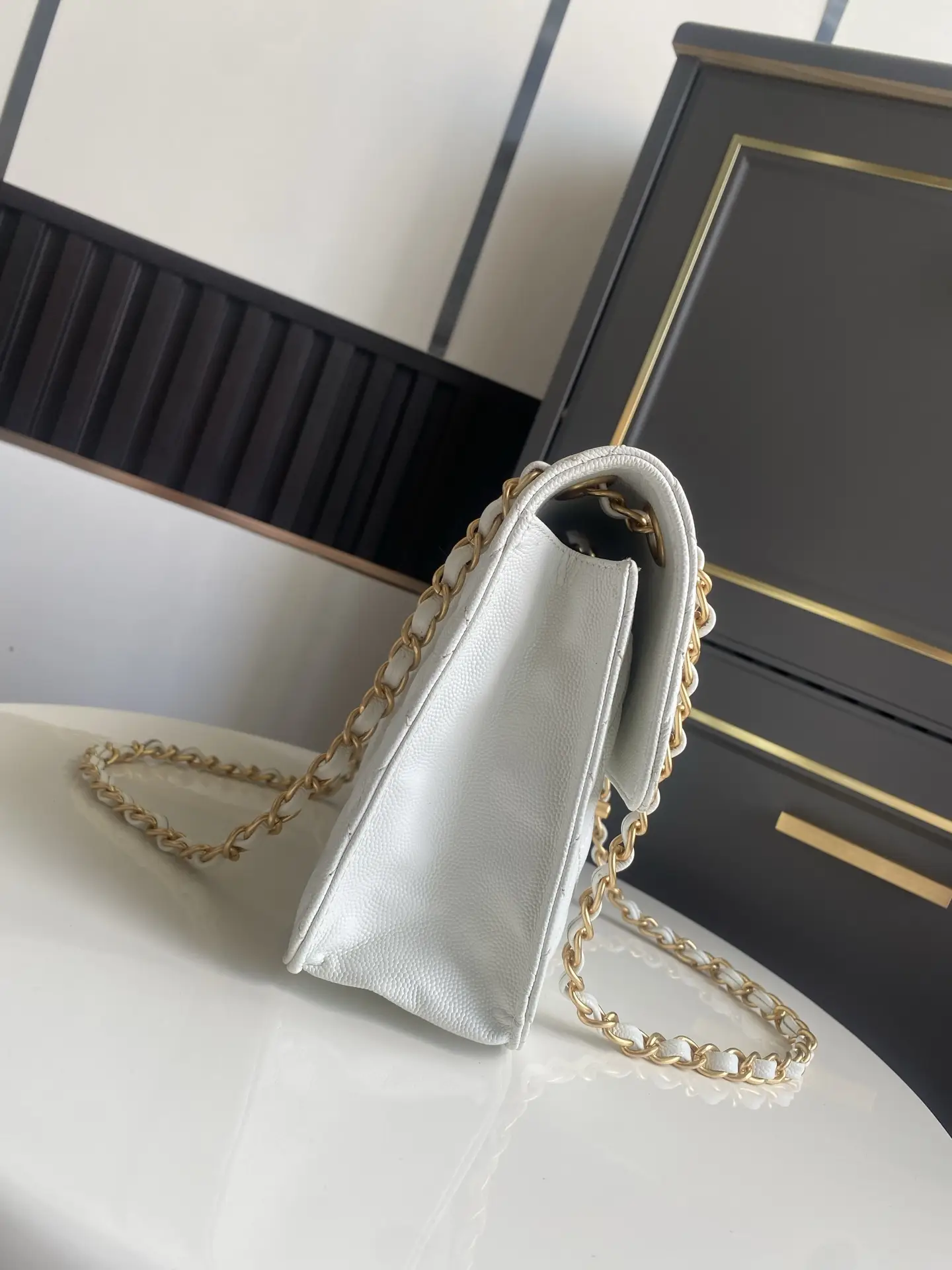 Chanel Flap Bag Double Pocket AS5695 White