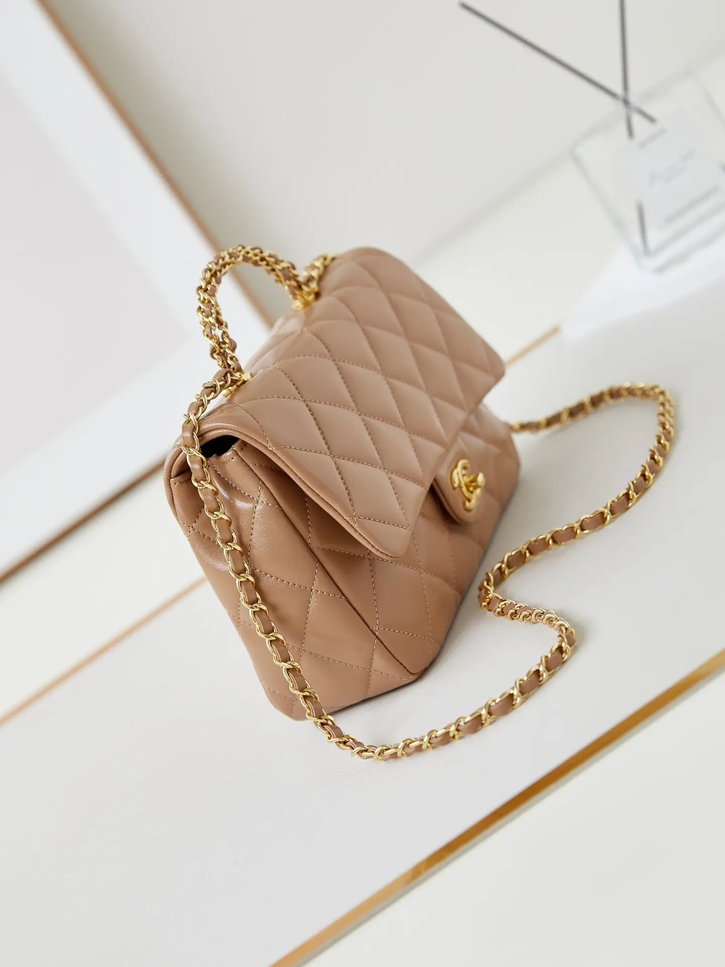 Chanel Handle Flap Bag AS5043 Beige
