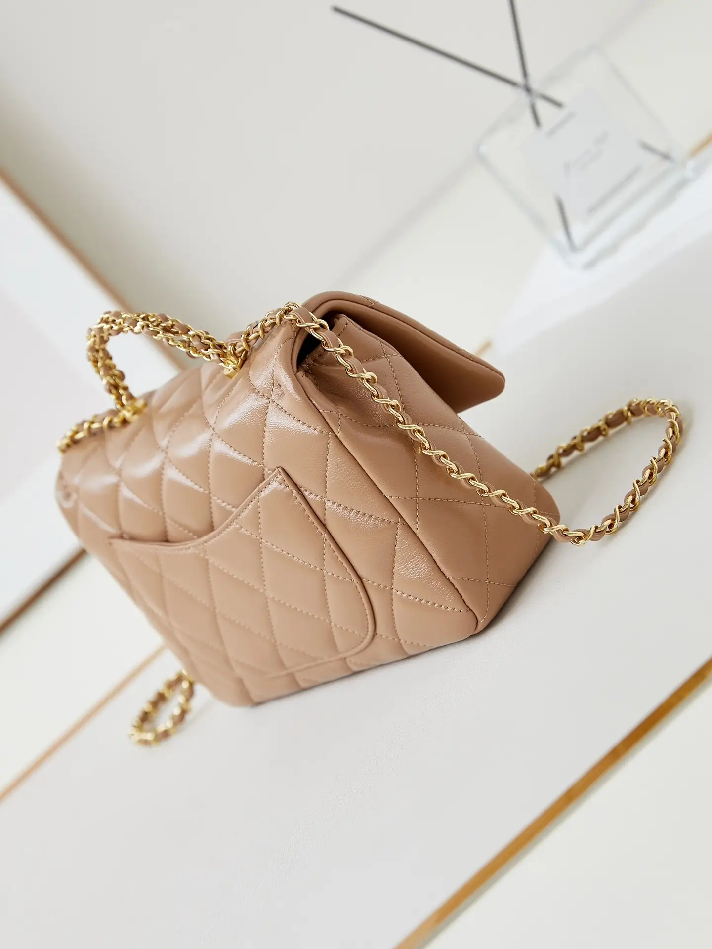 Chanel Handle Flap Bag AS5043 Beige