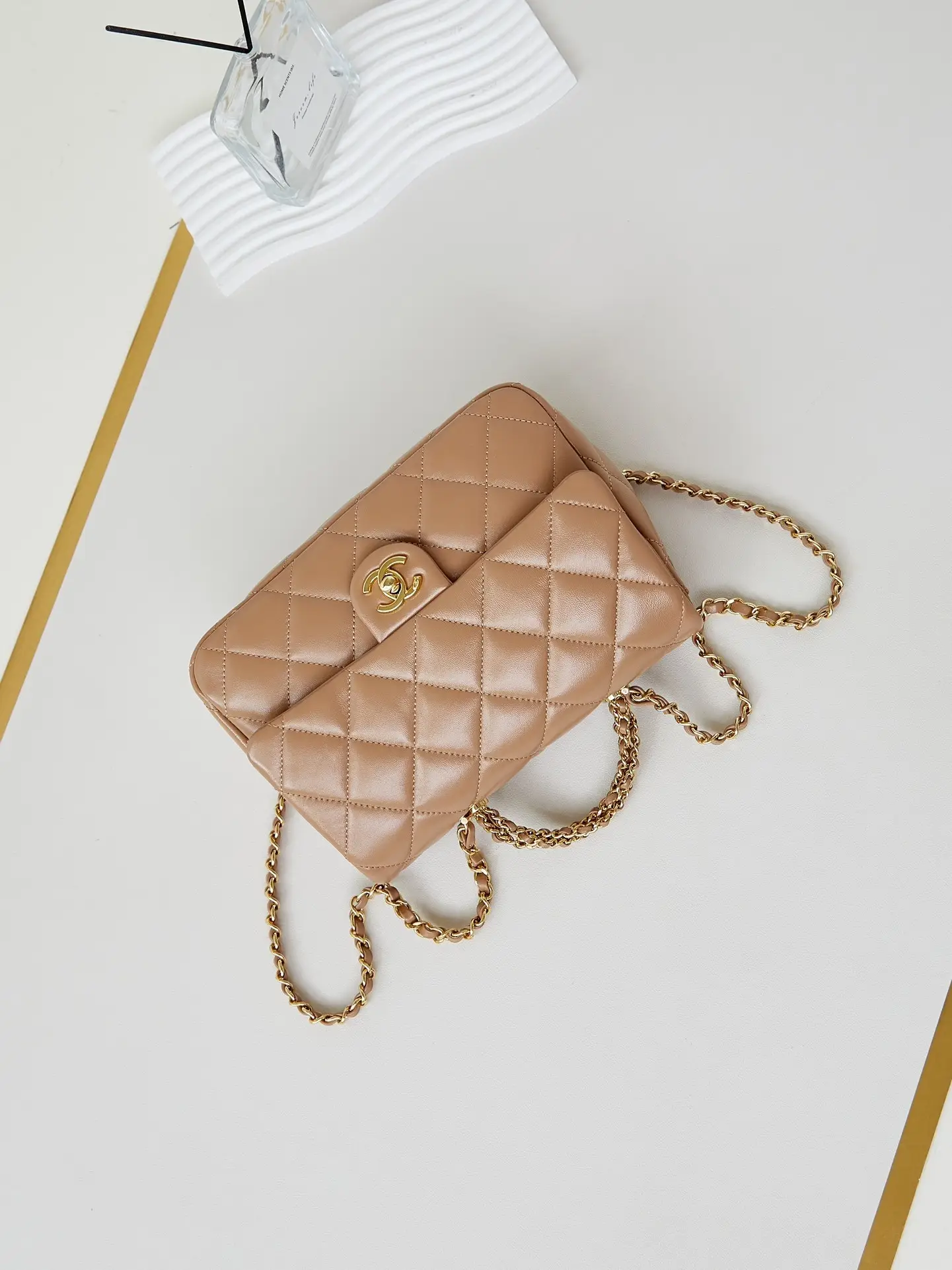 Chanel Handle Flap Bag AS5043 Beige