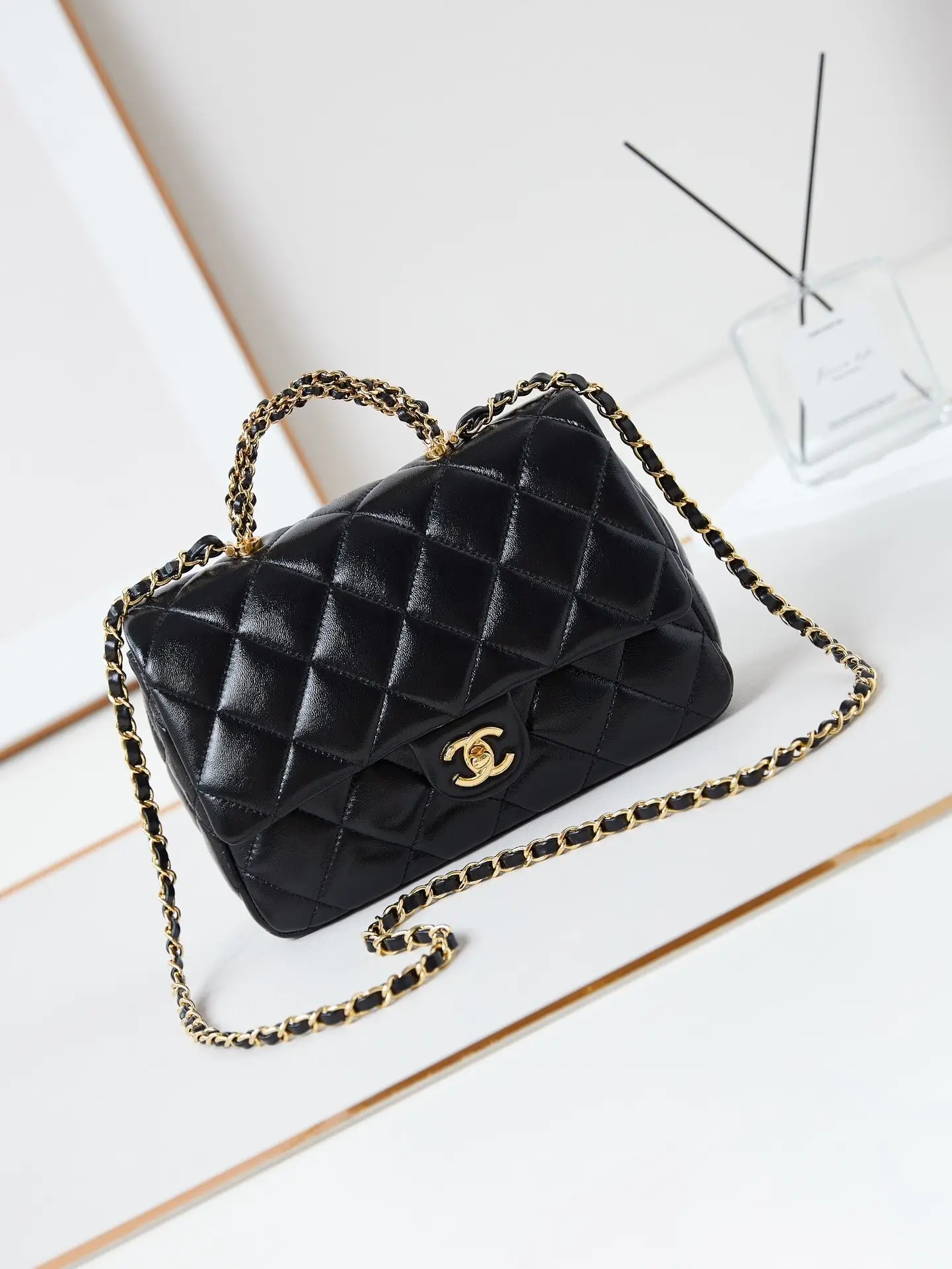 Chanel Handle Flap Bag AS5043 Black