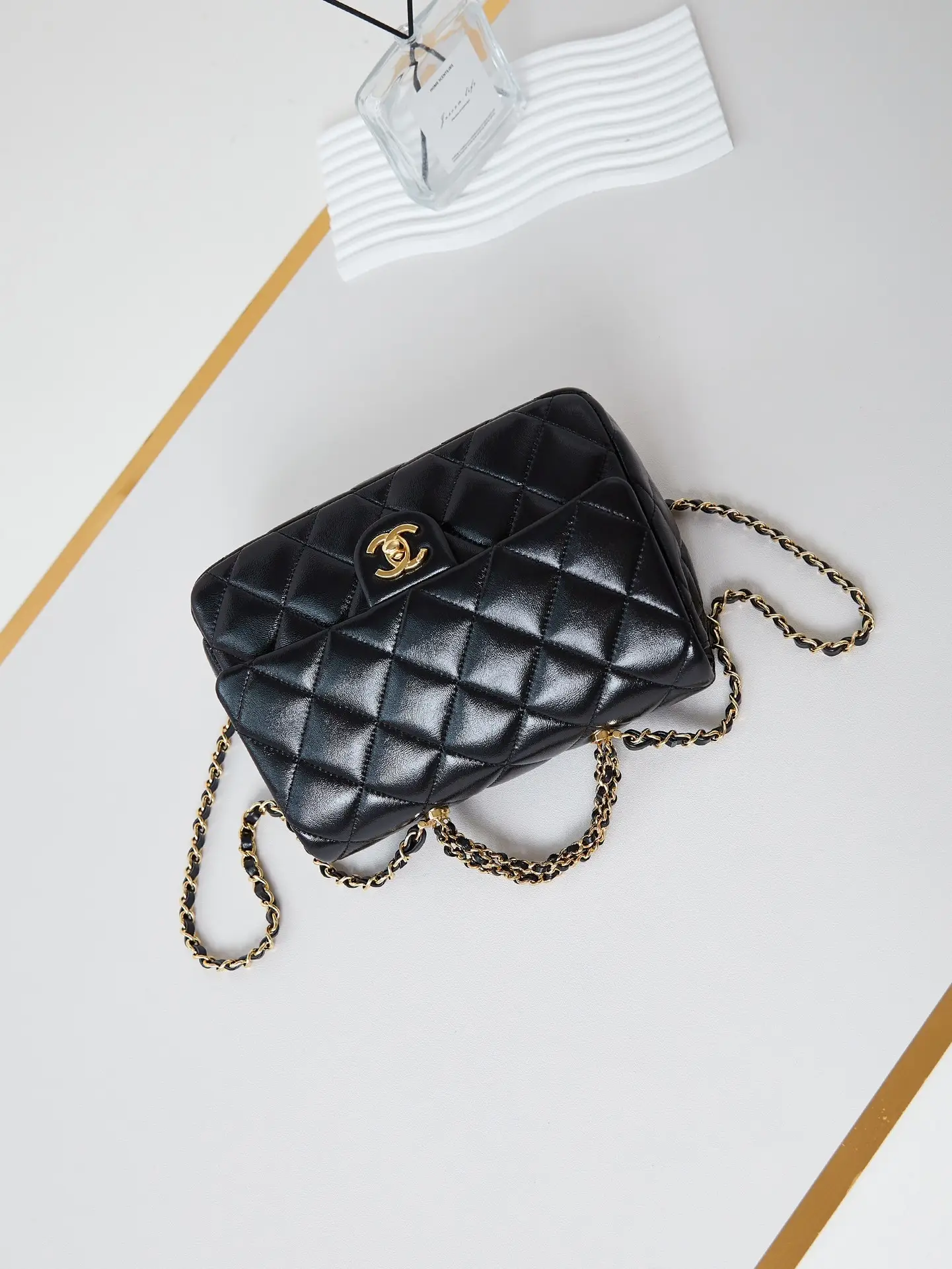 Chanel Handle Flap Bag AS5043 Black