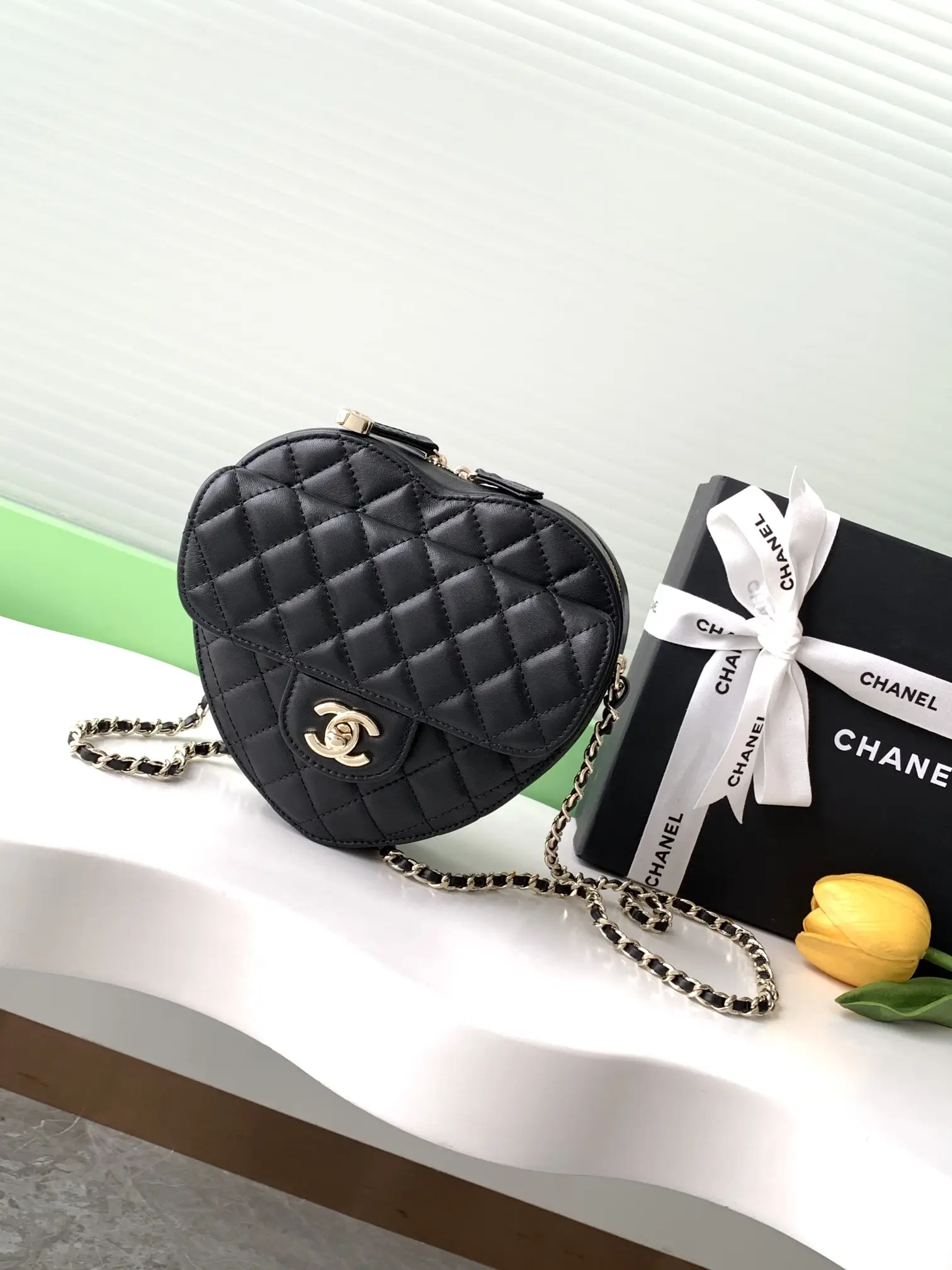 Chanel Heart-Shaped Bag AS3191 Black
