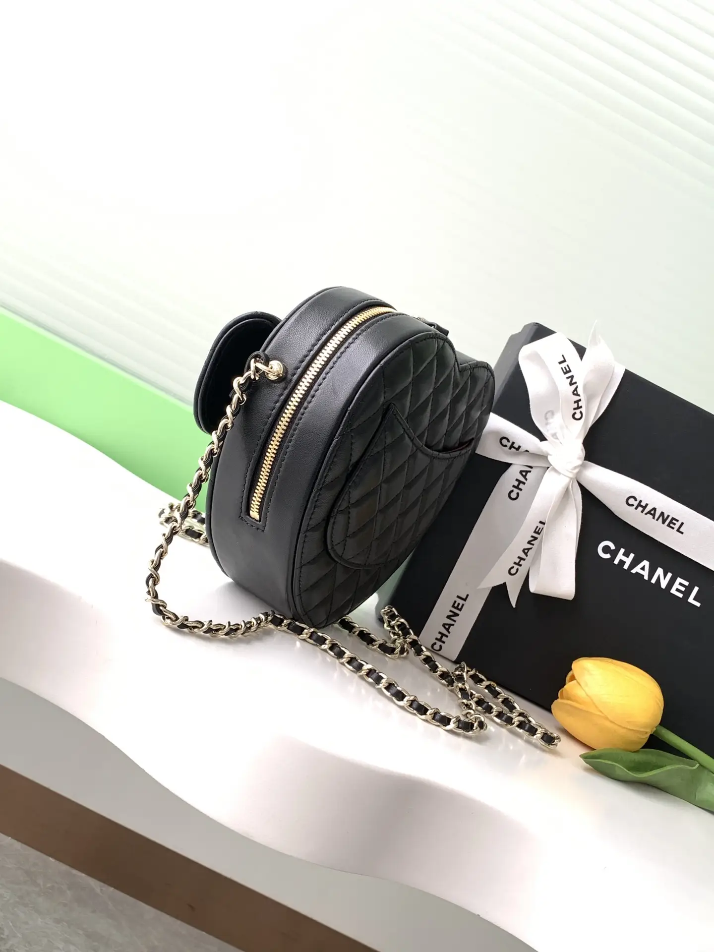 Chanel Heart-Shaped Bag AS3191 Black
