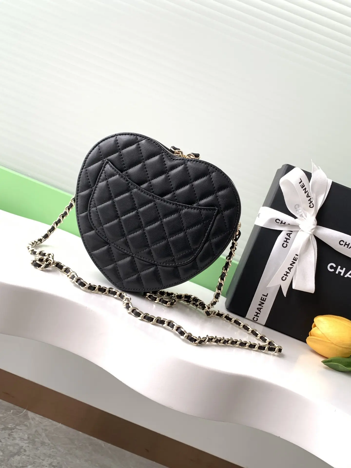 Chanel Heart-Shaped Bag AS3191 Black