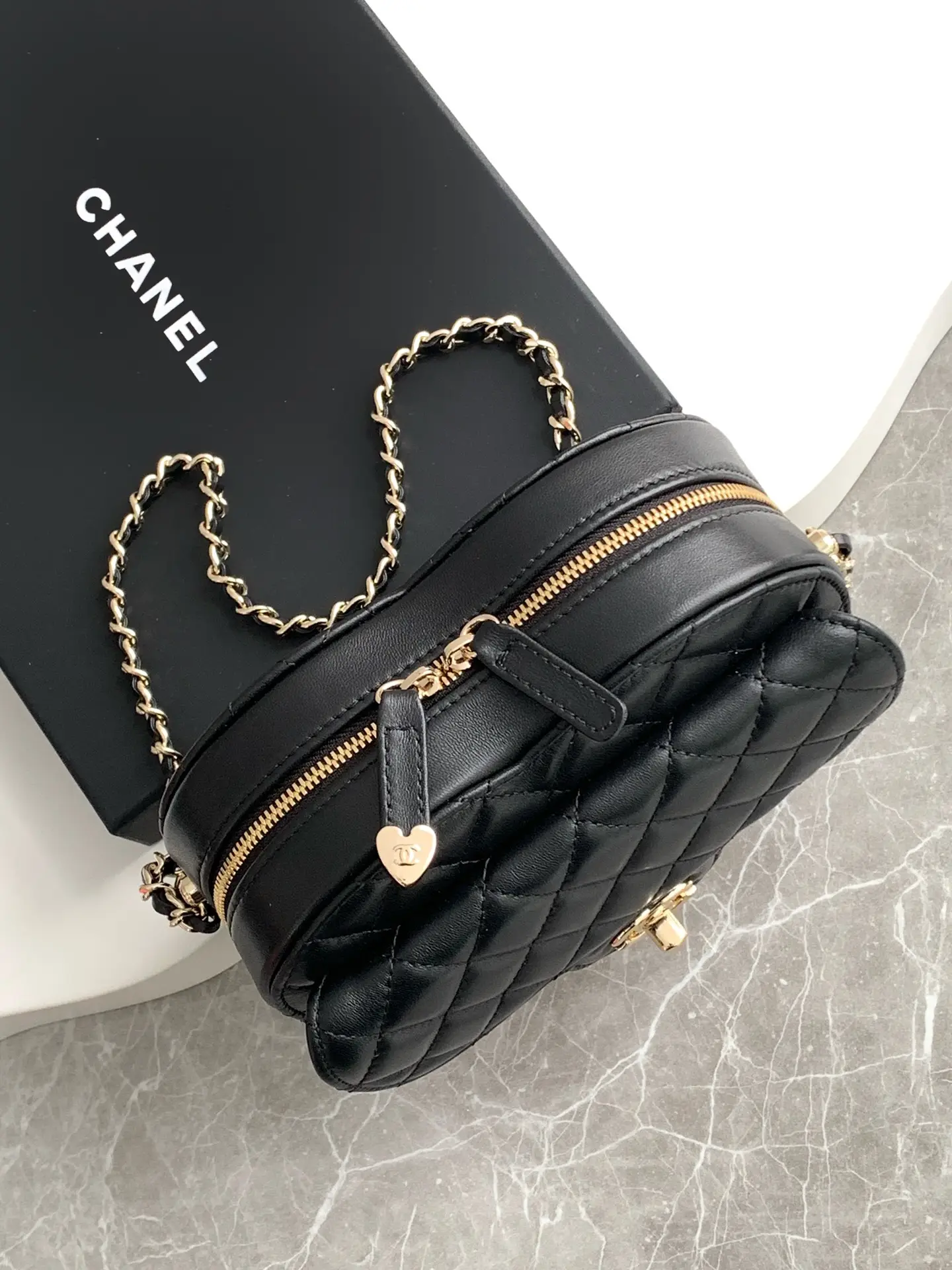 Chanel Heart-Shaped Bag AS3191 Black