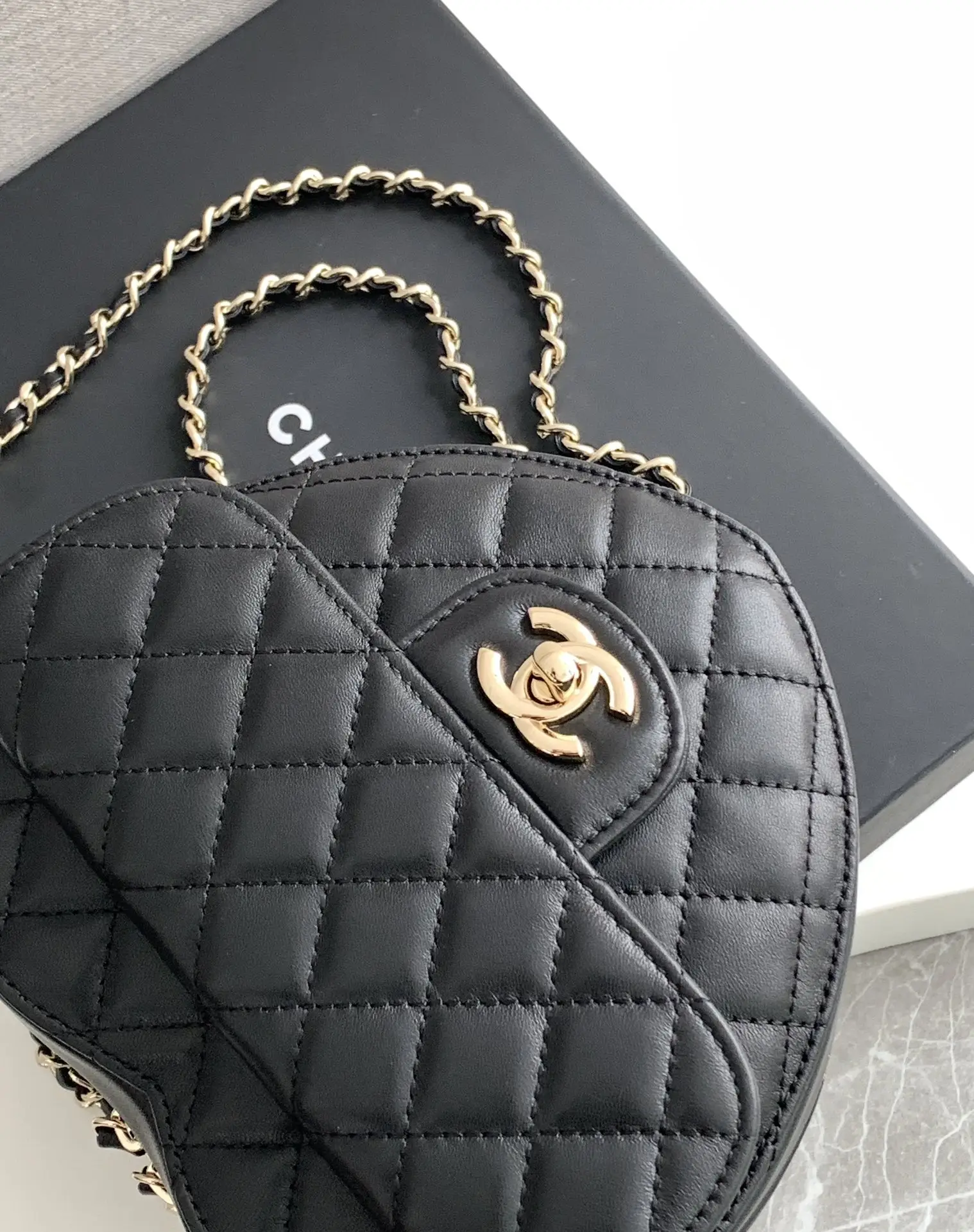 Chanel Heart-Shaped Bag AS3191 Black