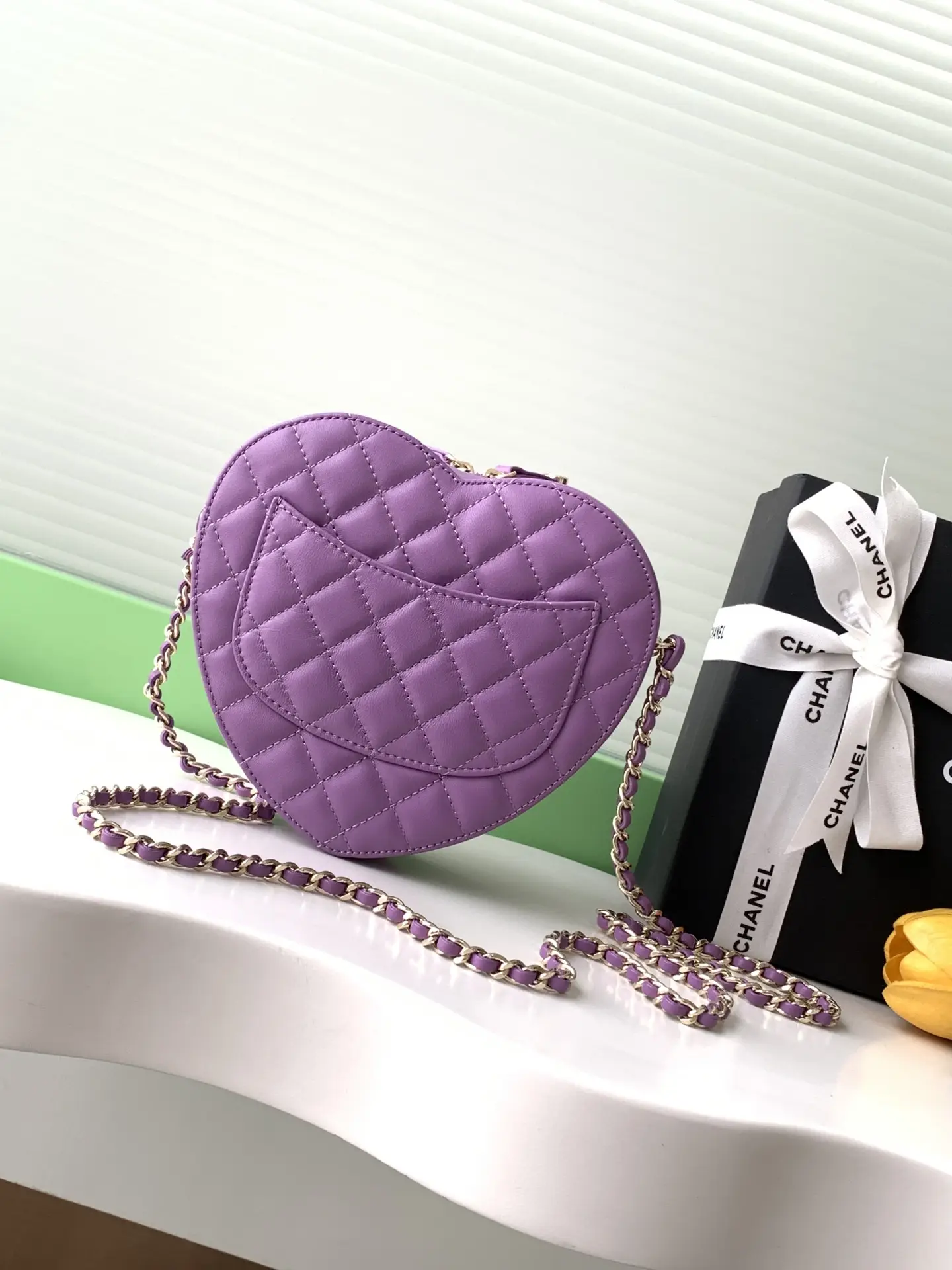 Chanel Heart-Shaped Bag AS3191 Purple