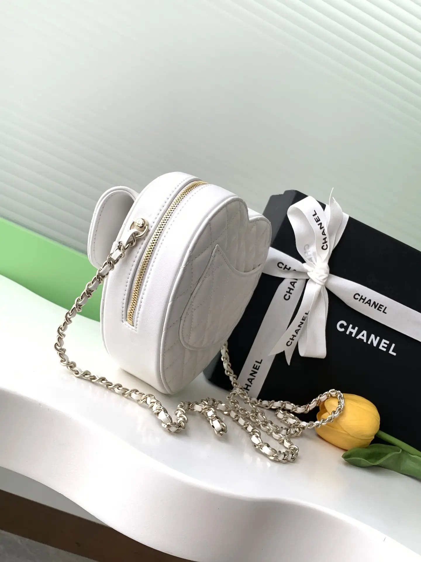 Chanel Heart-Shaped Bag AS3191 White