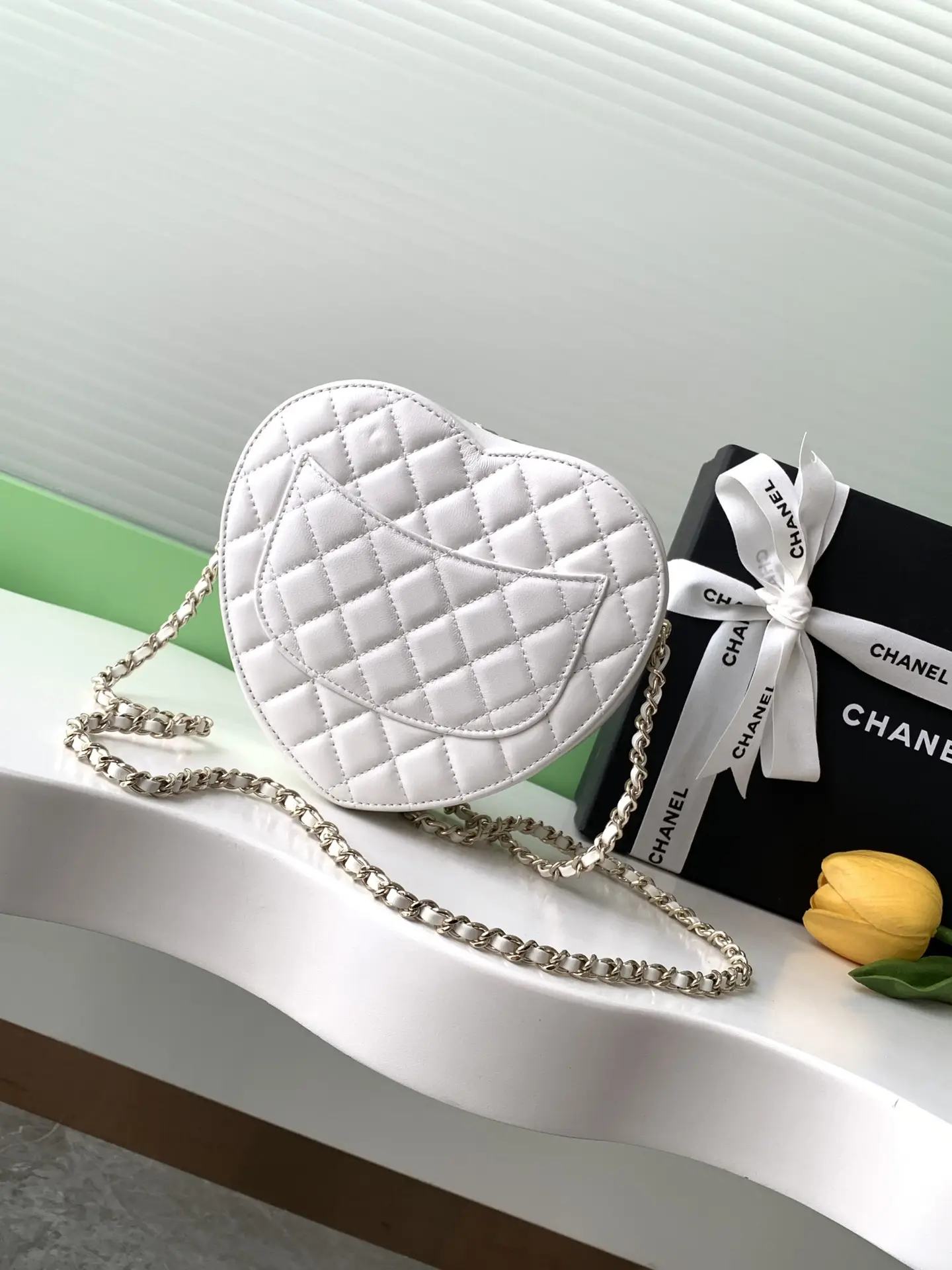 Chanel Heart-Shaped Bag AS3191 White