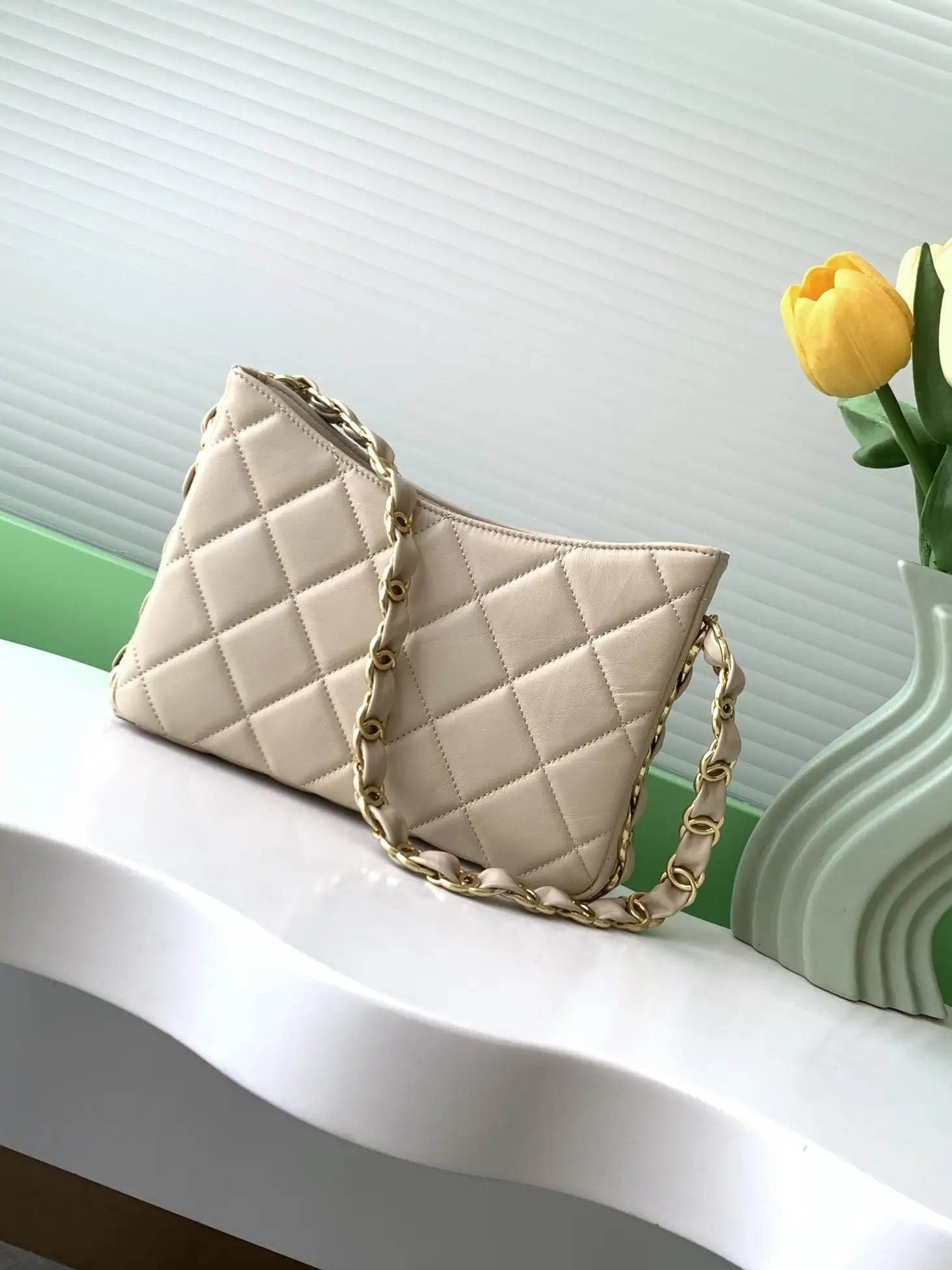 Chanel Hobo Handbag AS5177 Light Beige