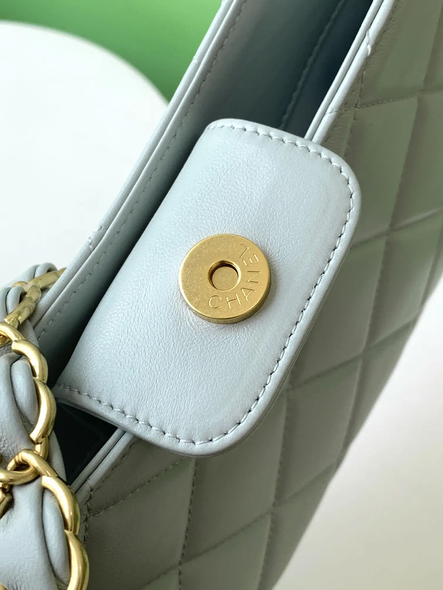 Chanel Hobo Handbag AS5177 Light Blue