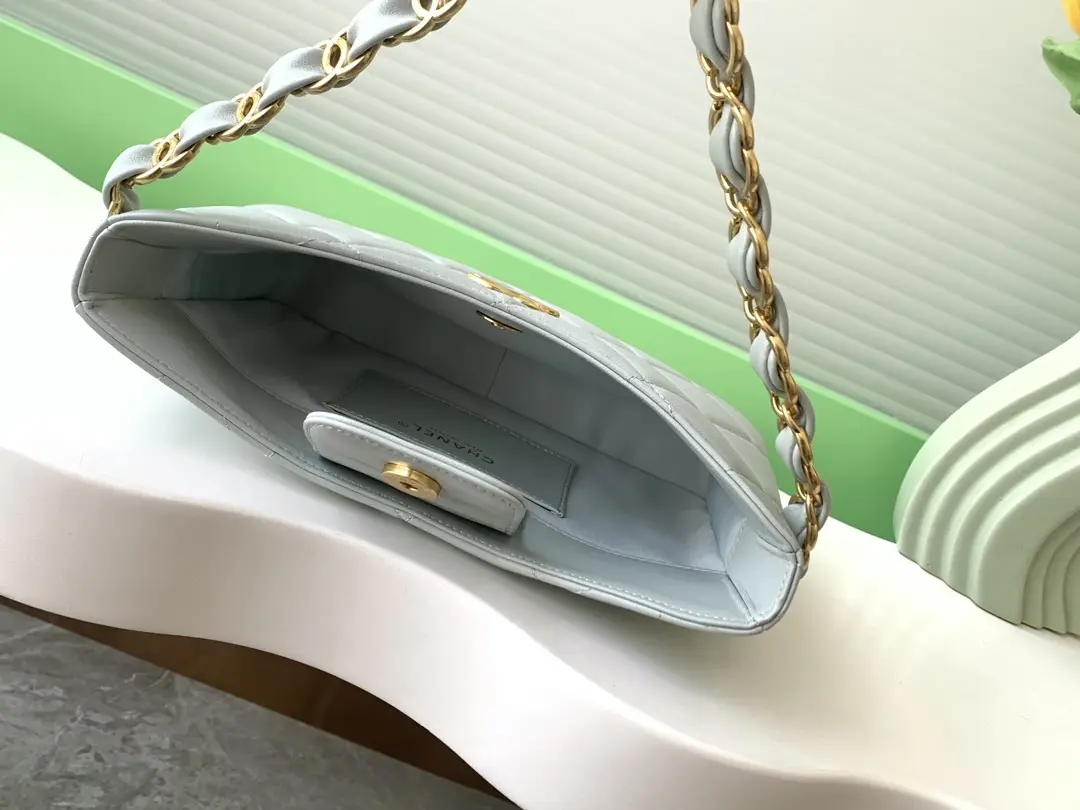 Chanel Hobo Handbag AS5177 Light Blue