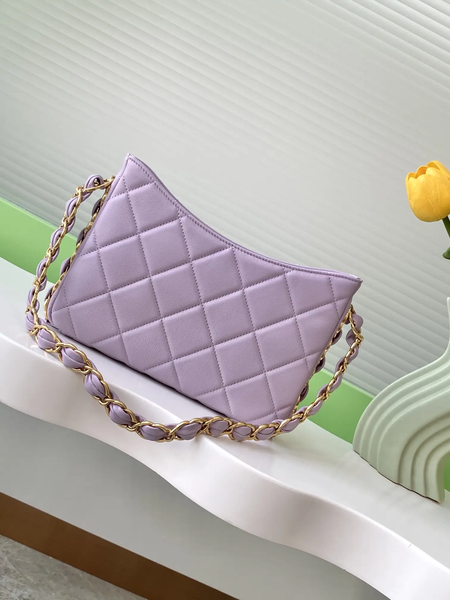 Chanel Hobo Handbag AS5177 Purple