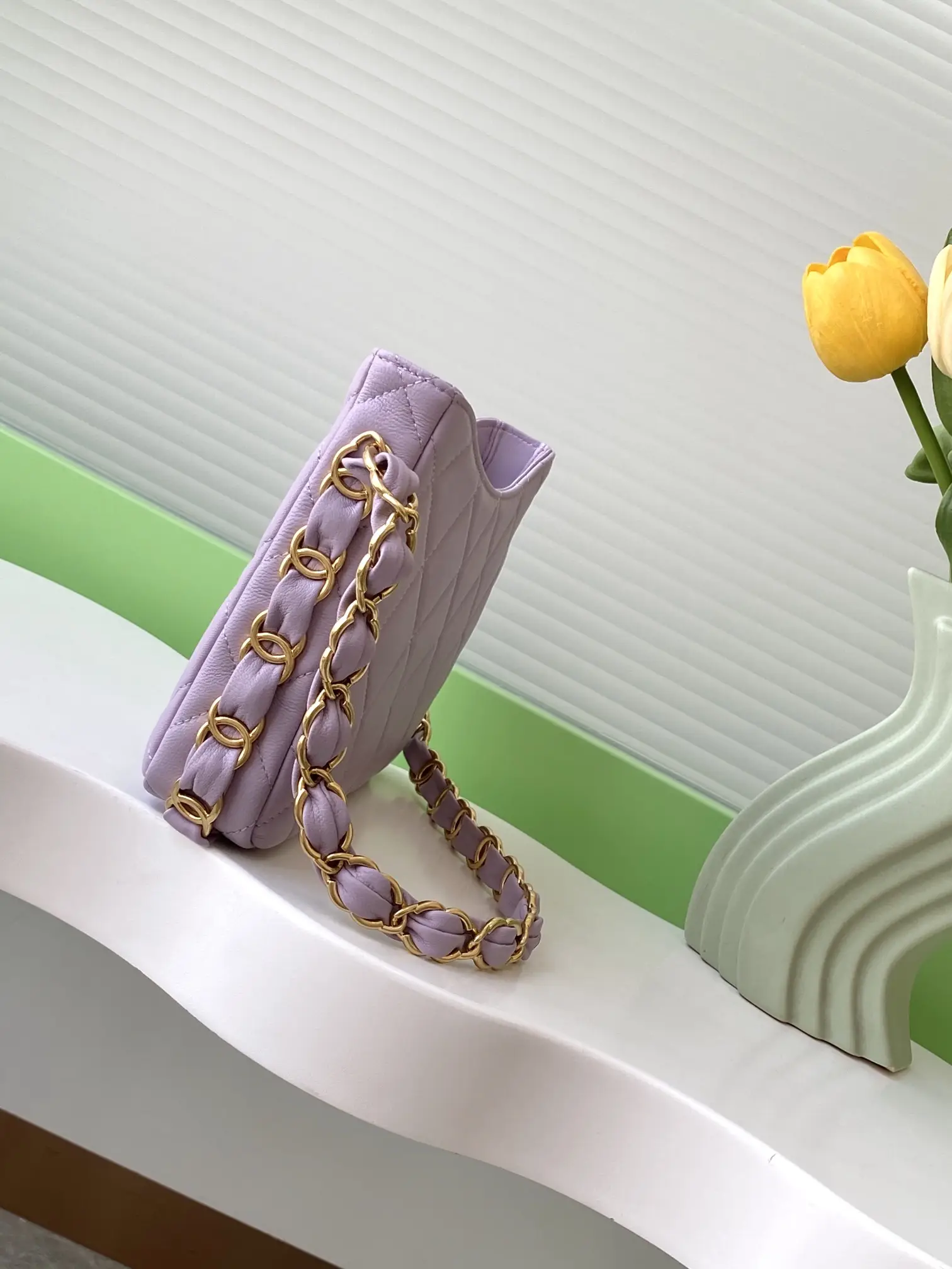 Chanel Hobo Handbag AS5177 Purple