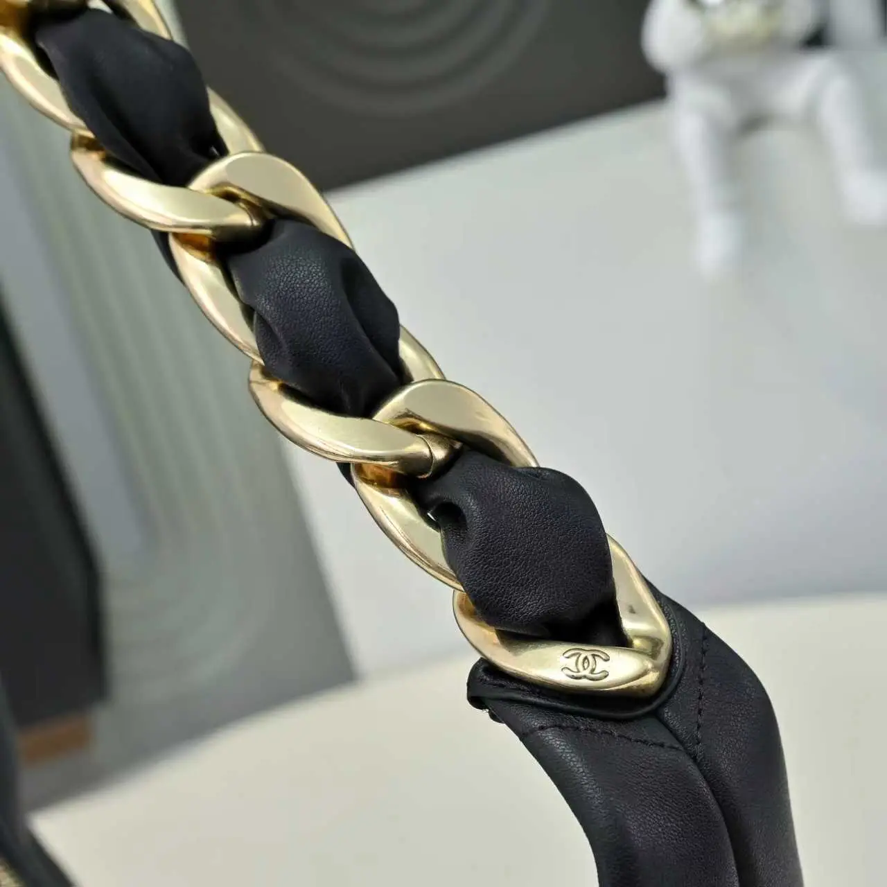 Chanel Hobo Handbag AS5837 Black