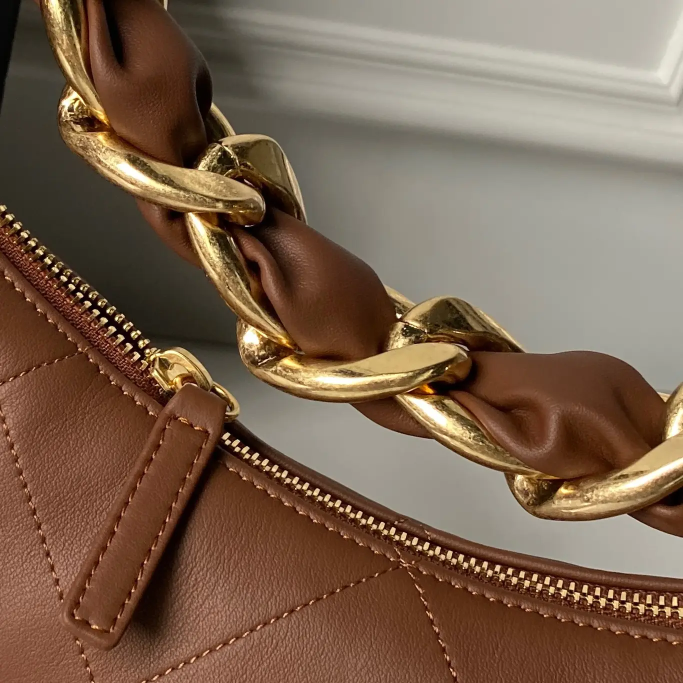 Chanel Hobo Handbag AS5837 Brown