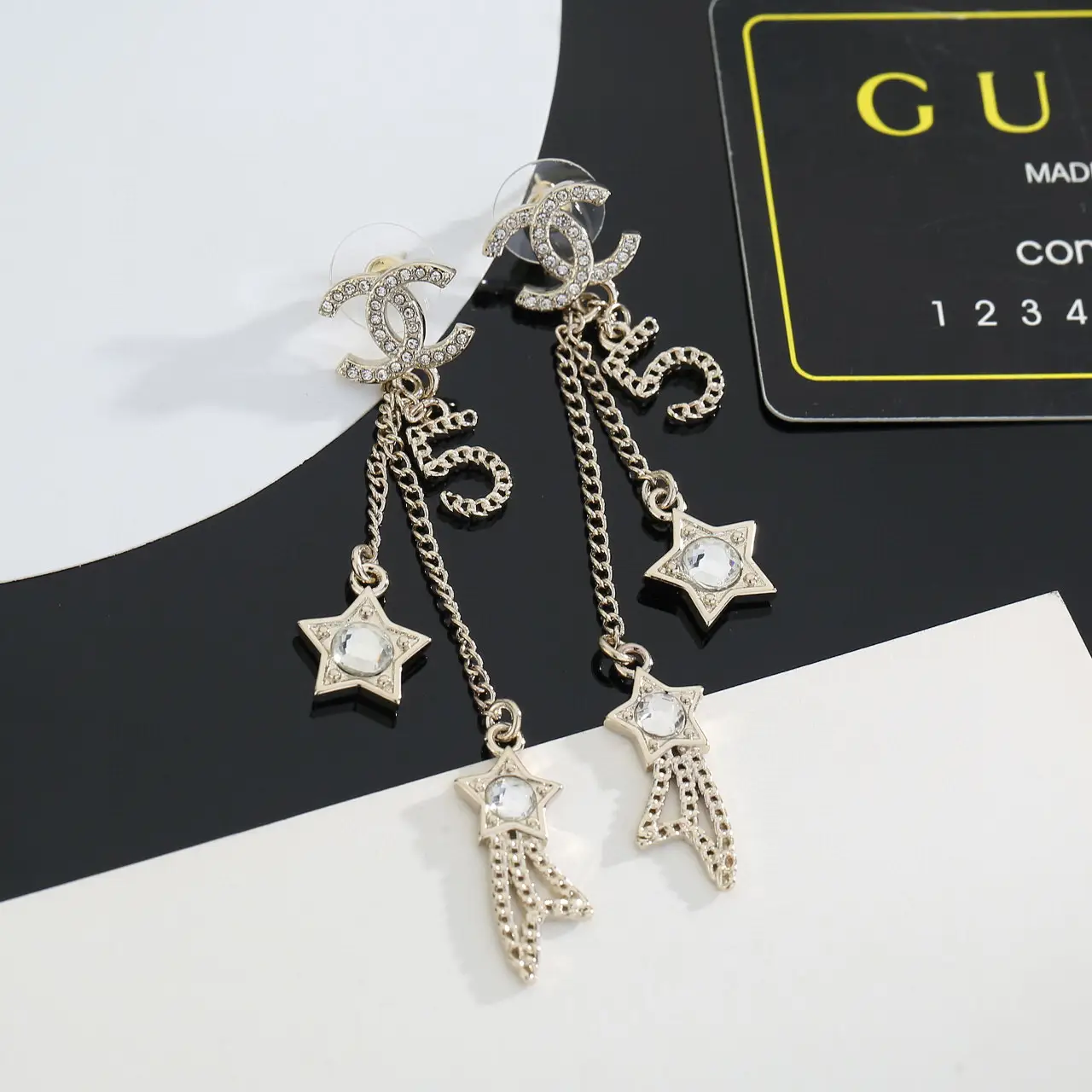 Chanel Long Meteor Earrings