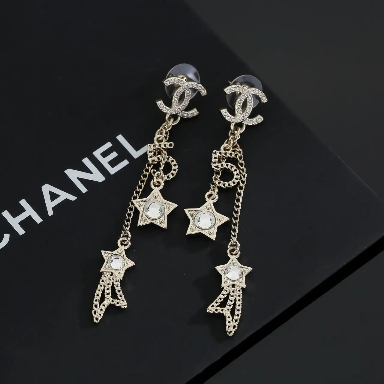 Chanel Long Meteor Earrings