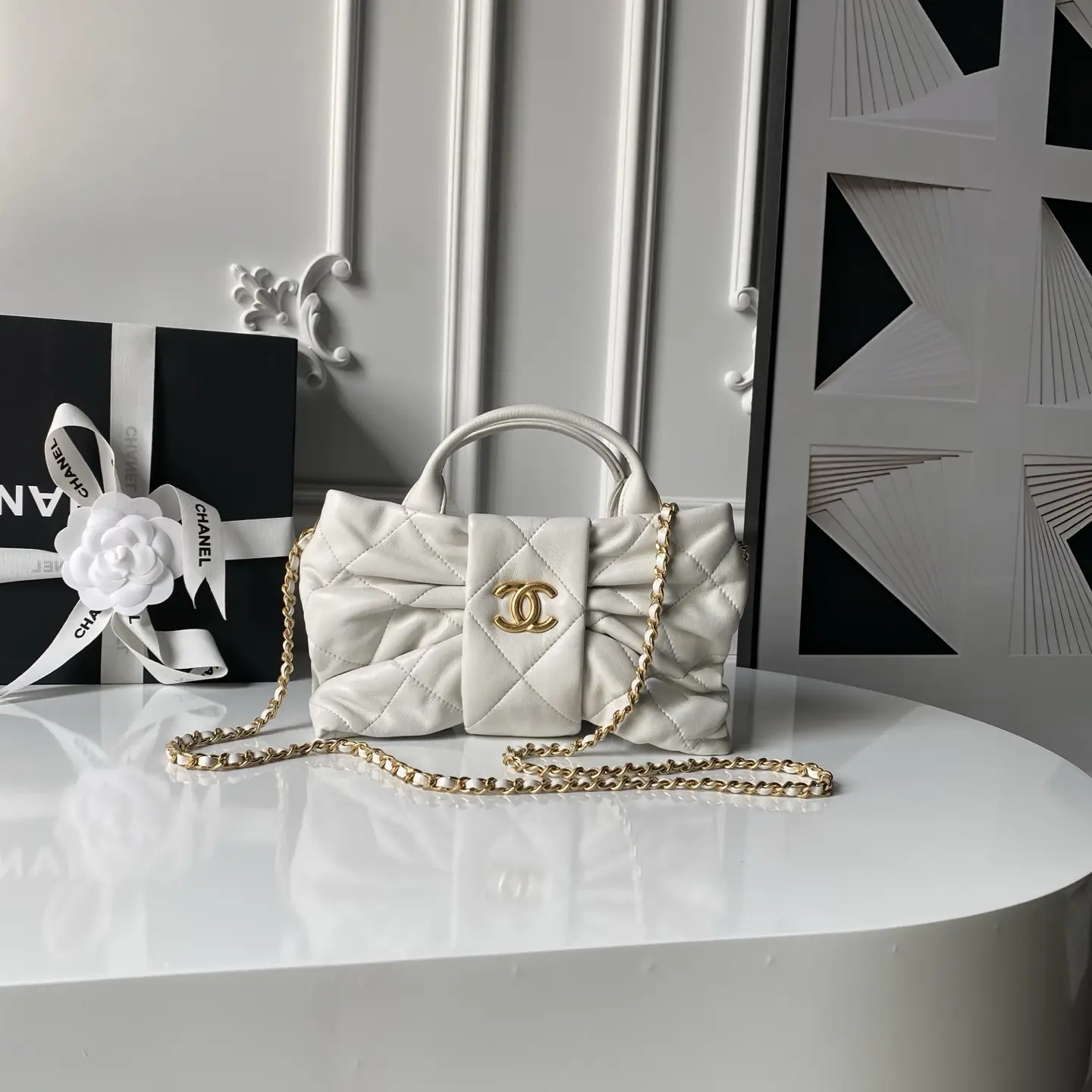 Chanel Mini Bow Bag AS5849 White