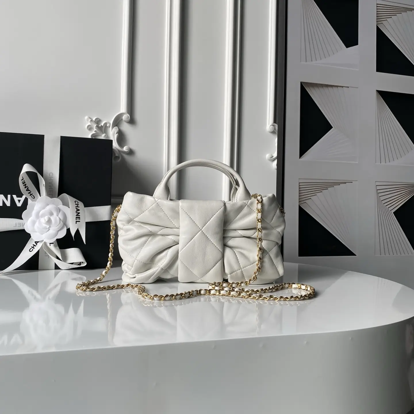 Chanel Mini Bow Bag AS5849 White