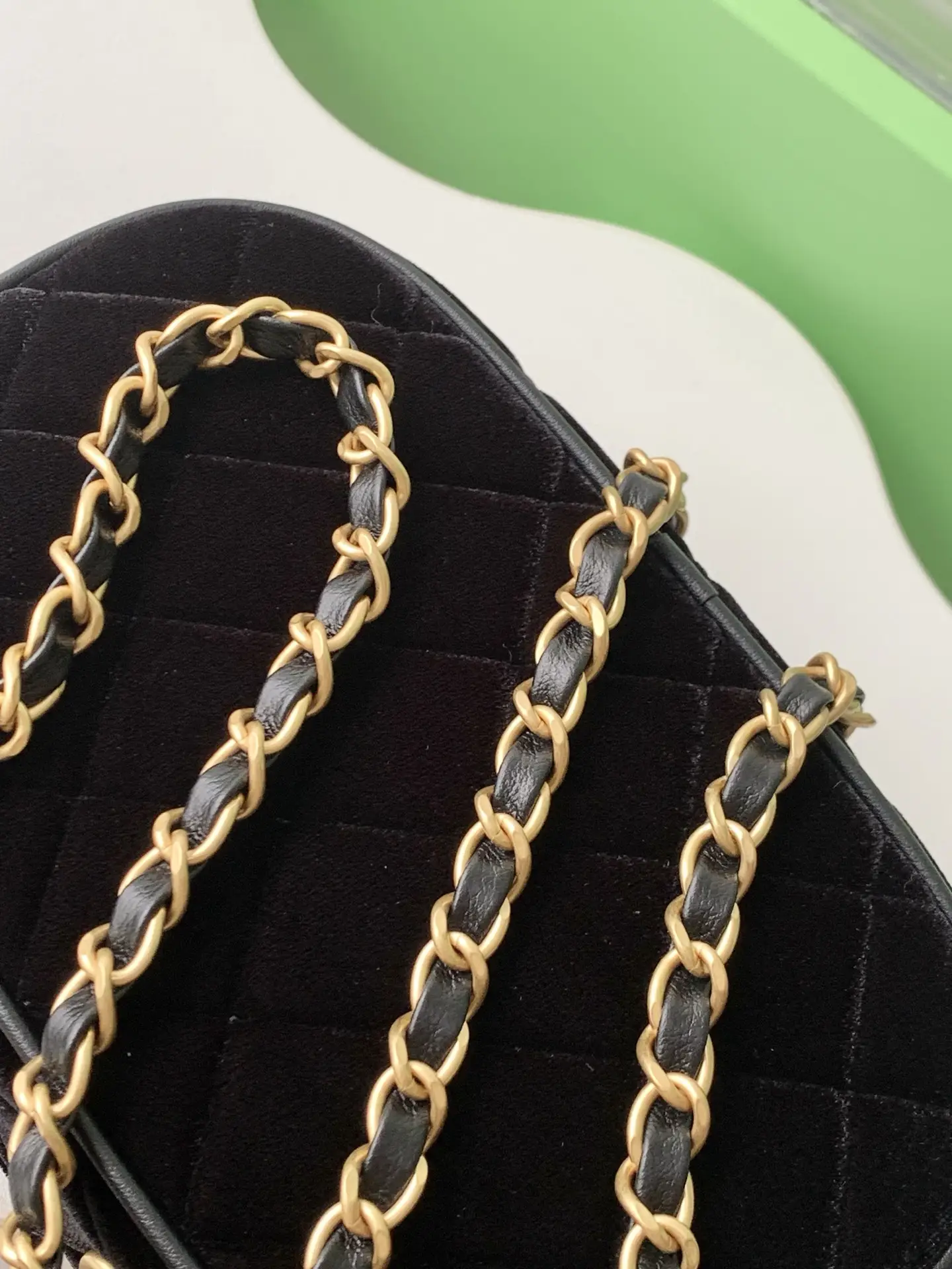 Chanel Mini Bowling Bag AS5572 Black Velvet