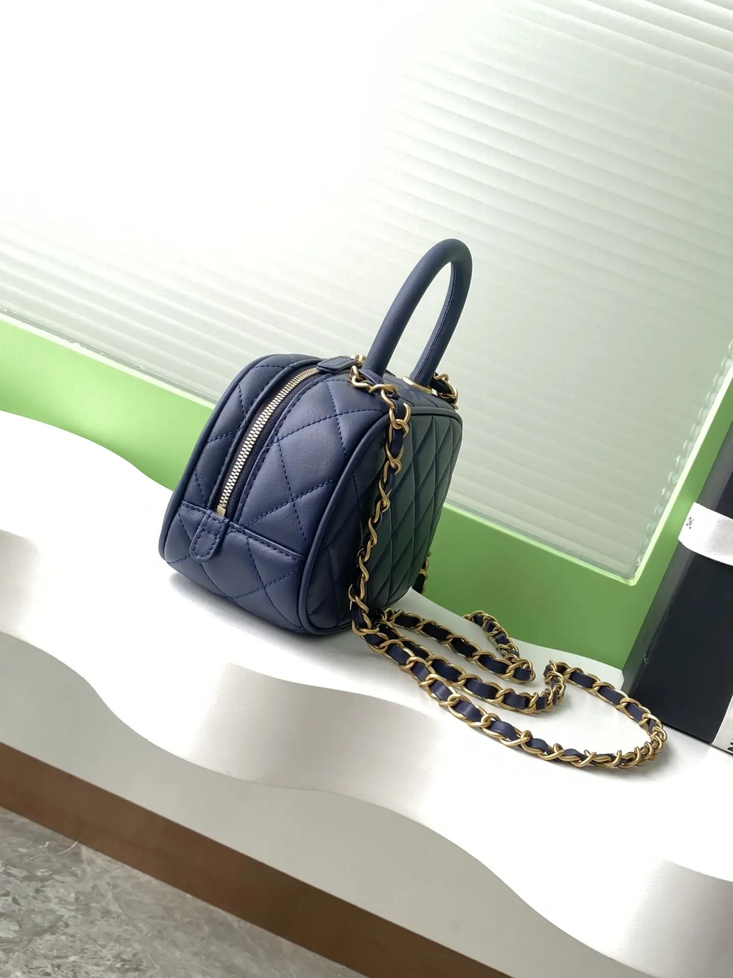 Chanel Mini Bowling Bag AS5572 Dark Blue