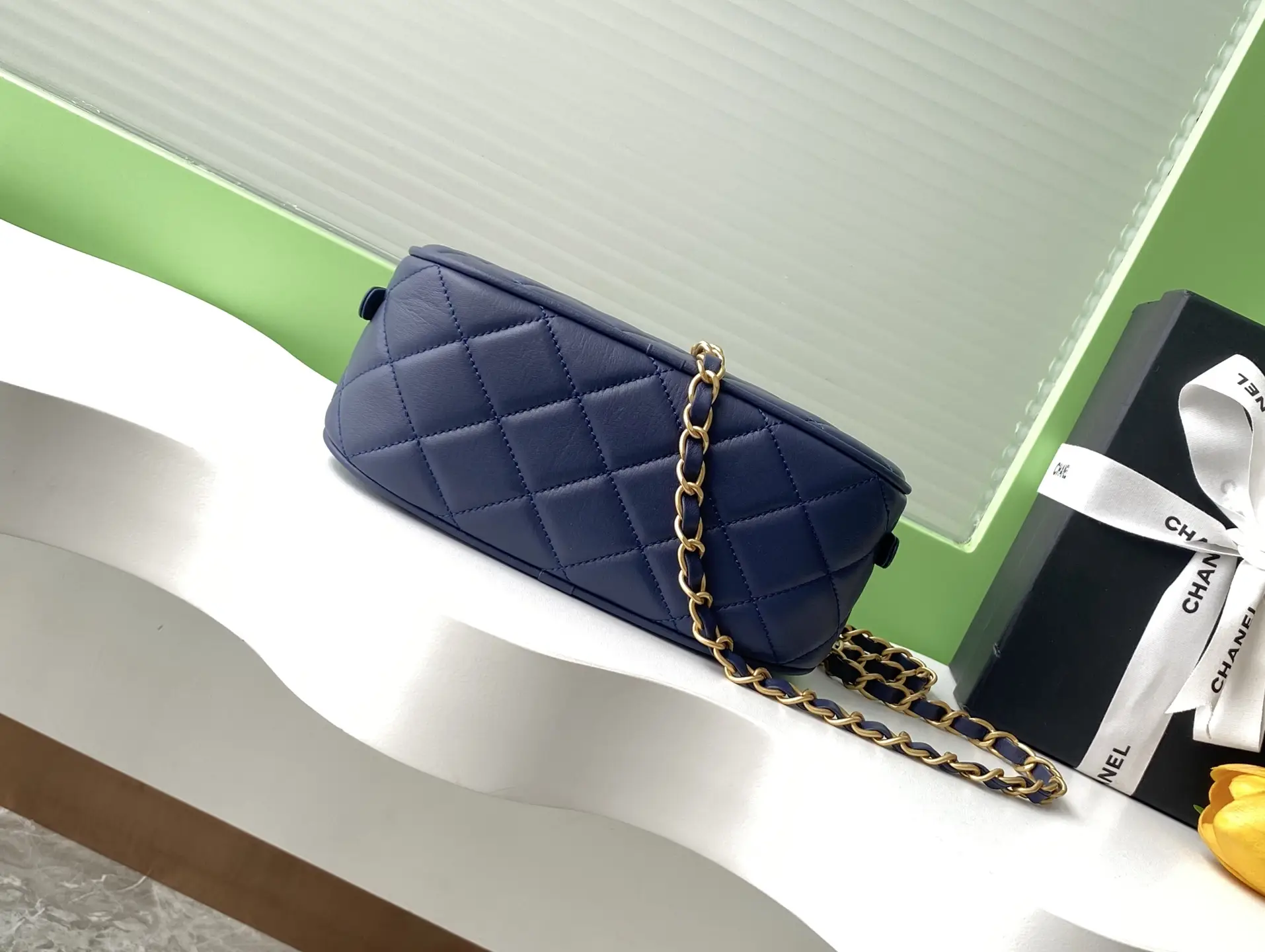 Chanel Mini Bowling Bag AS5572 Dark Blue