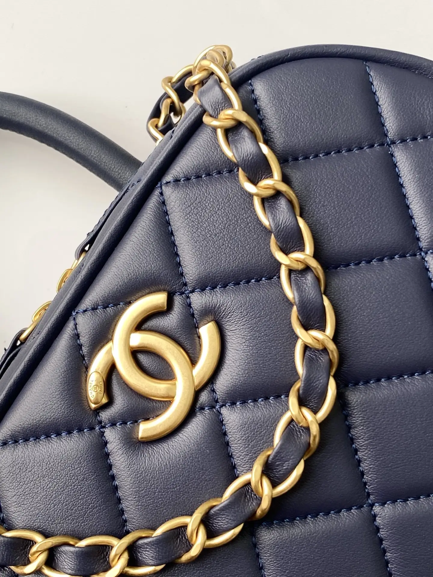 Chanel Mini Bowling Bag AS5572 Dark Blue