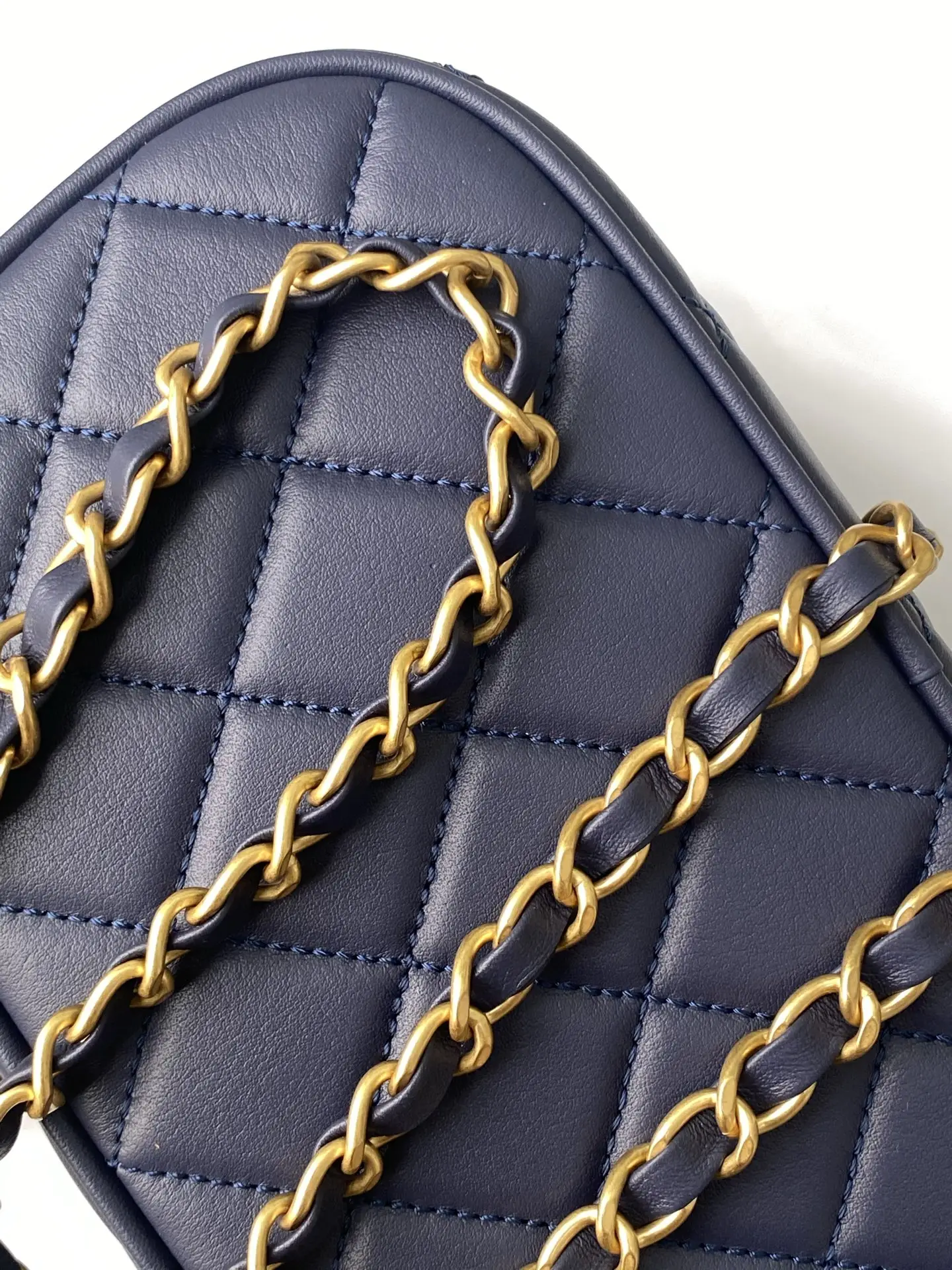 Chanel Mini Bowling Bag AS5572 Dark Blue
