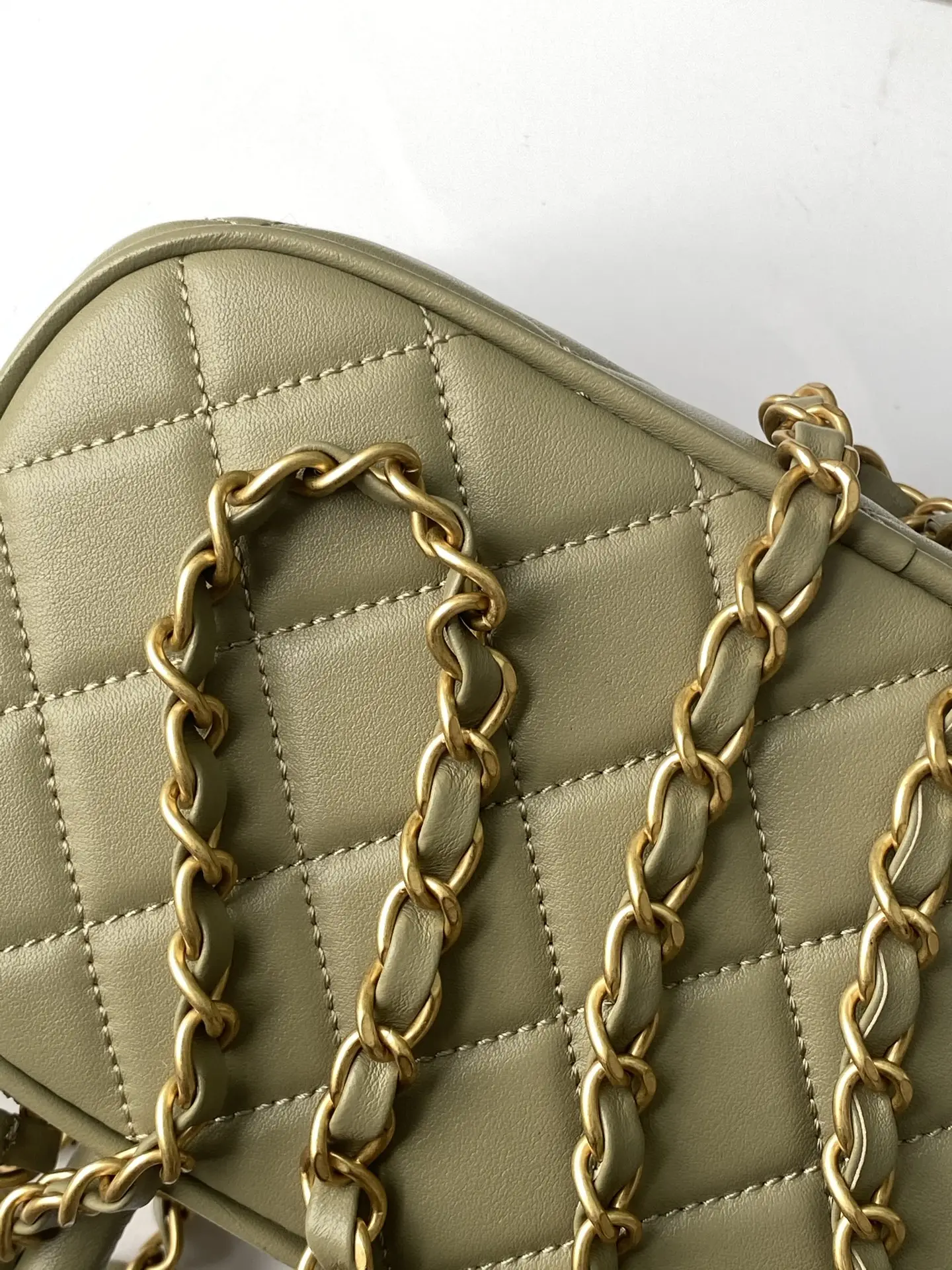 Chanel Mini Bowling Bag AS5572 Olive Green
