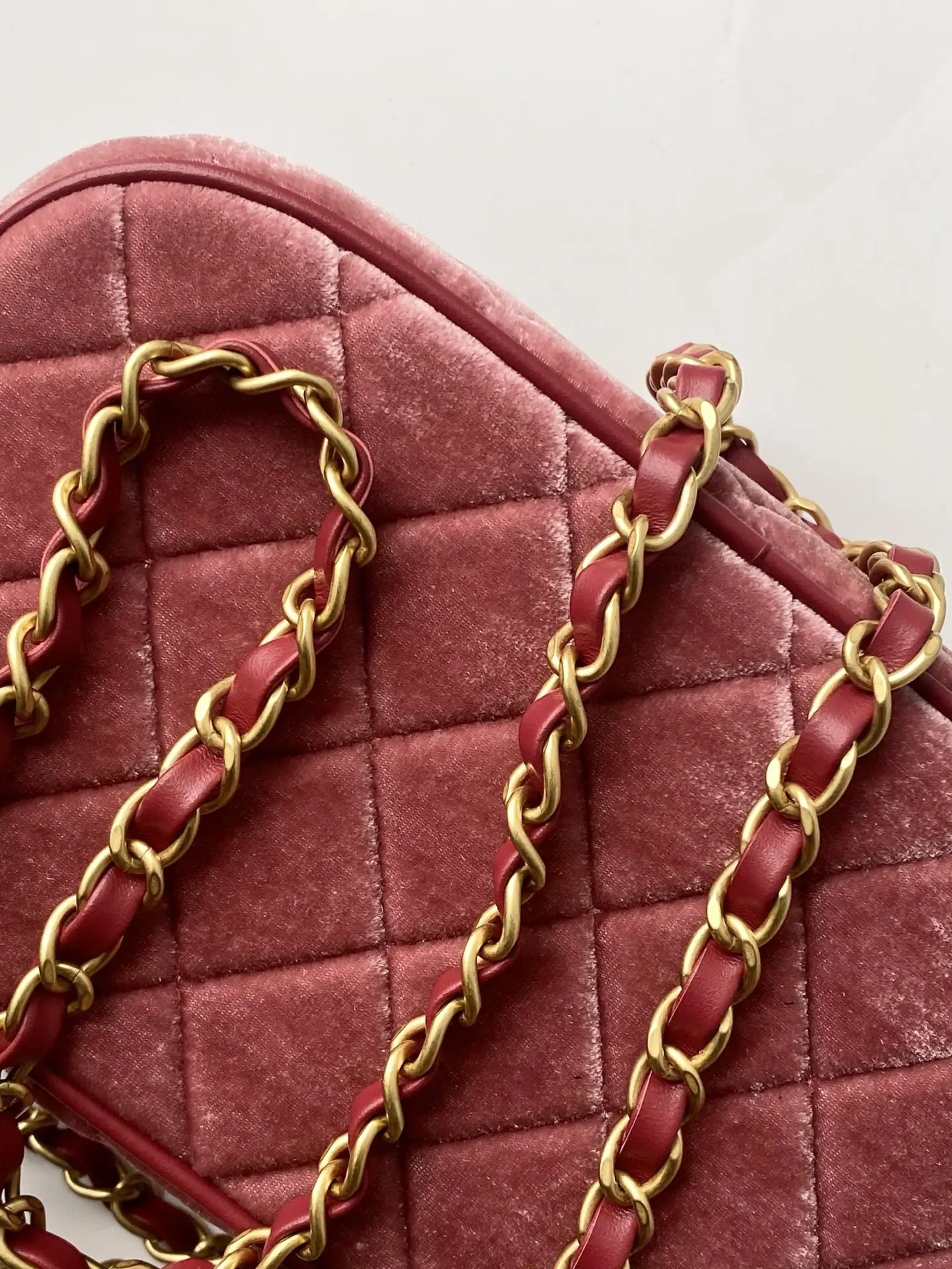 Chanel Mini Bowling Bag AS5572 Pink Velvet