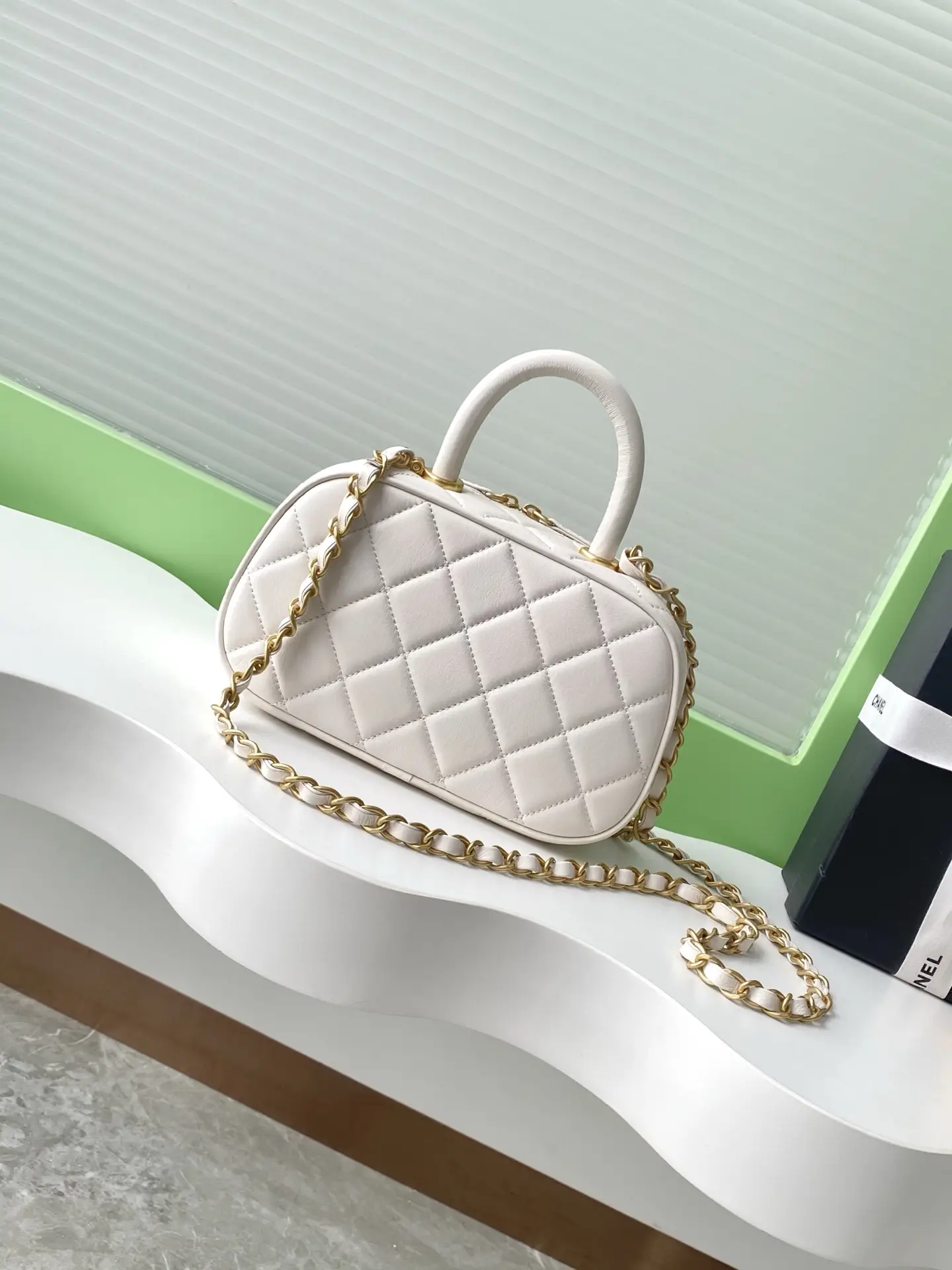 Chanel Mini Bowling Bag AS5572 White