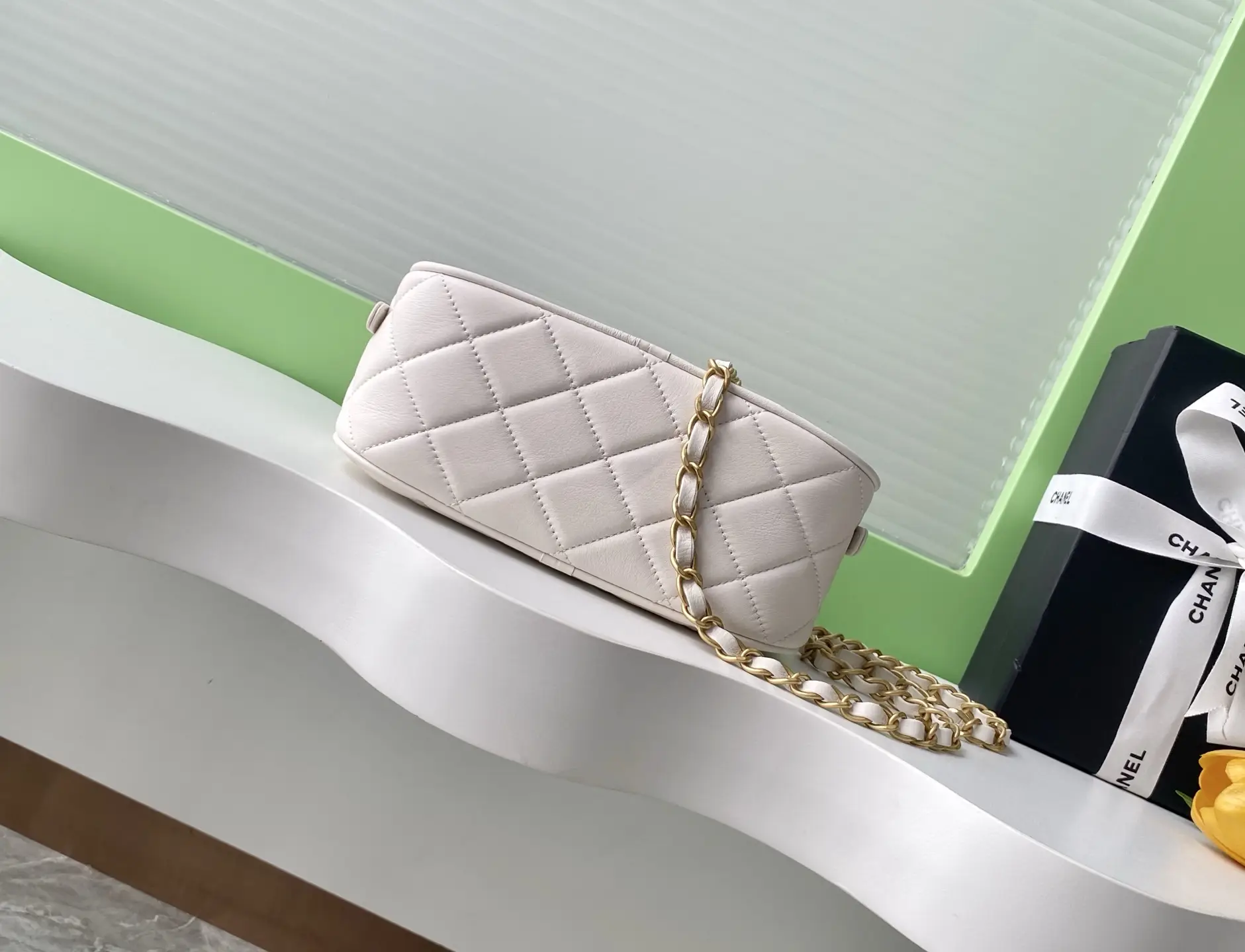 Chanel Mini Bowling Bag AS5572 White