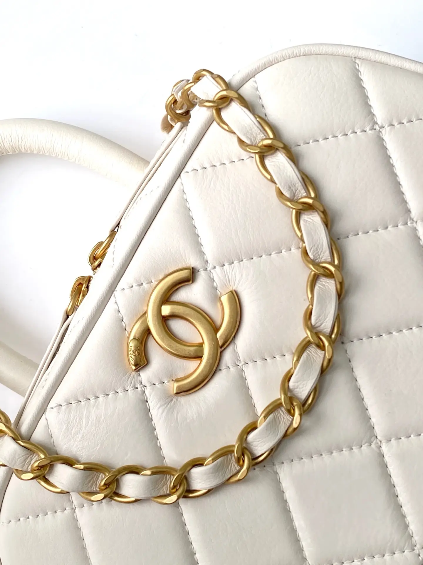 Chanel Mini Bowling Bag AS5572 White