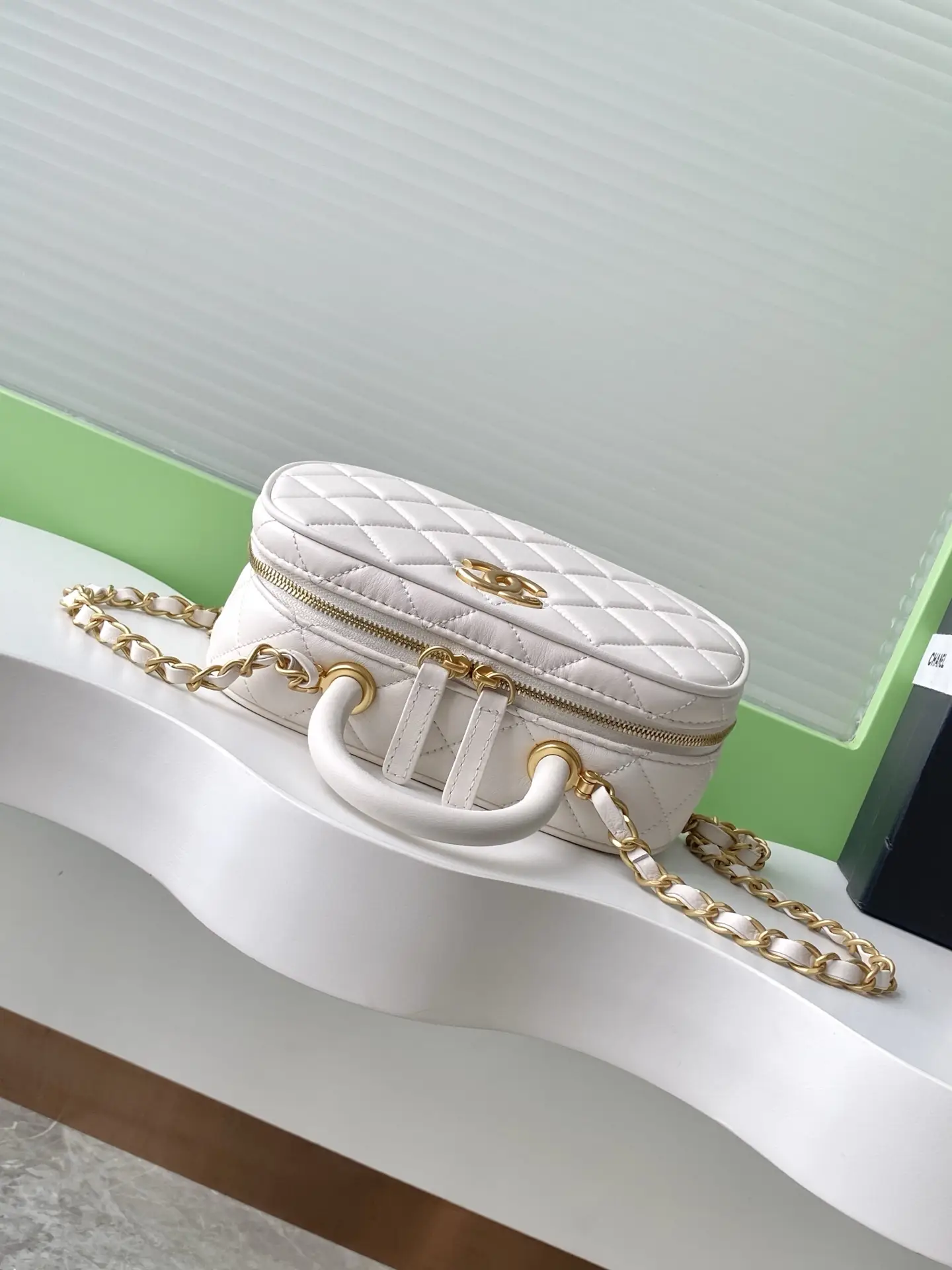 Chanel Mini Bowling Bag AS5572 White