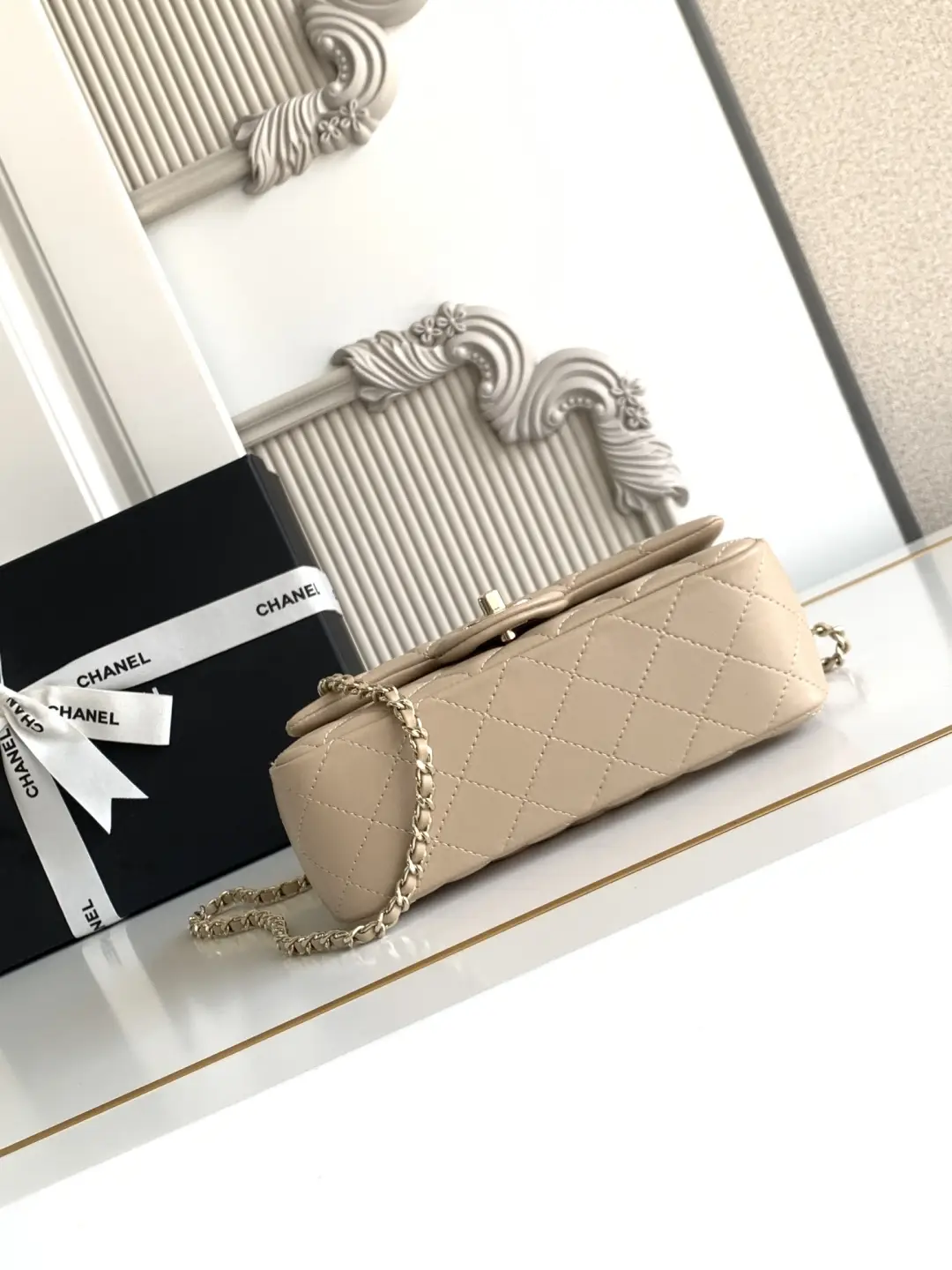 Chanel Mini CF Handle Bag AS2431 Beige