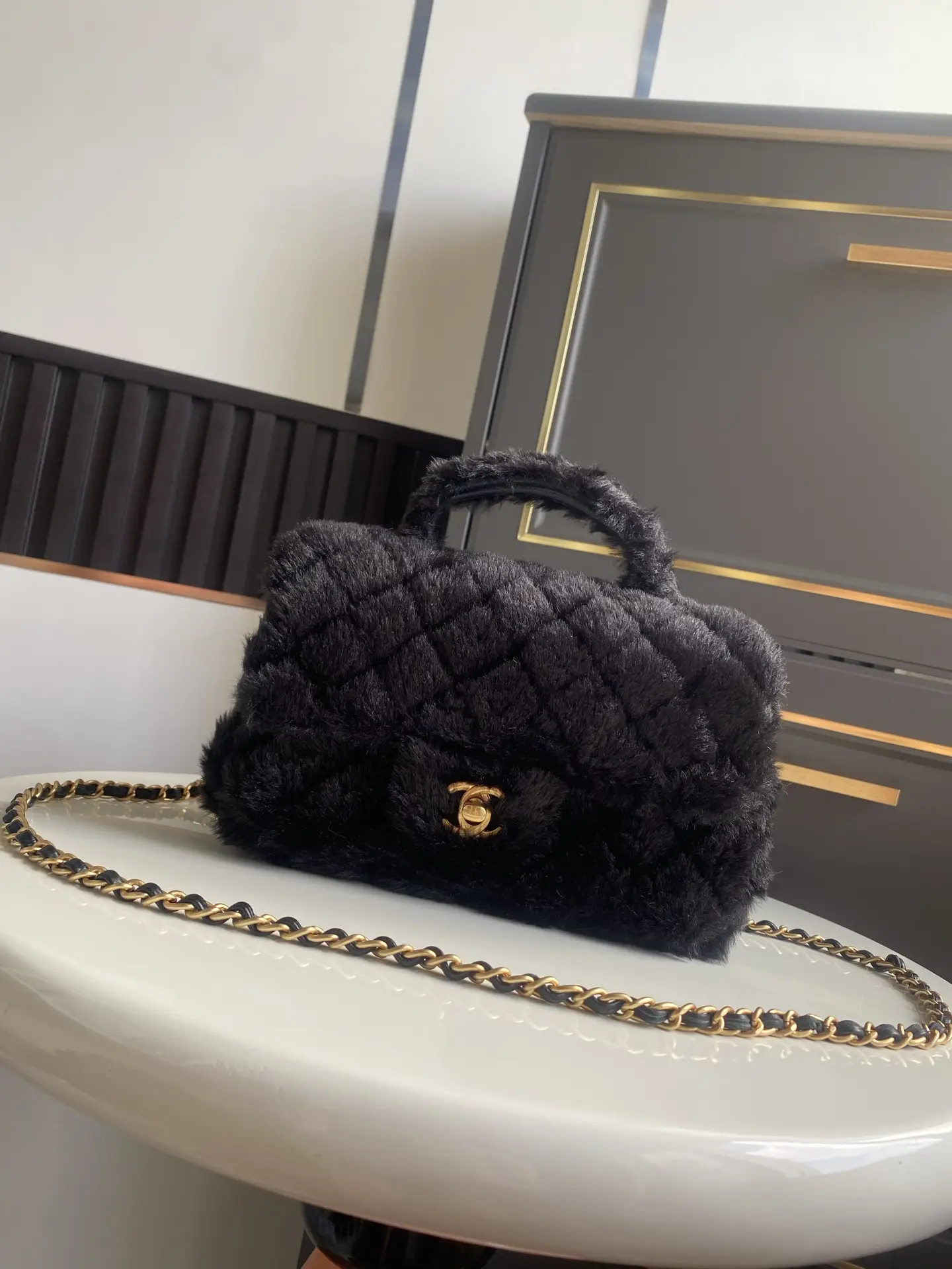 Chanel Mini CF Handle Bag AS2431 Black