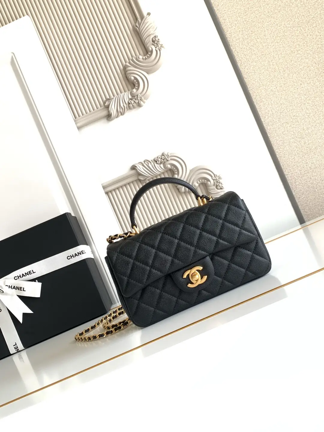 Chanel Mini CF Handle Bag AS2431 Black