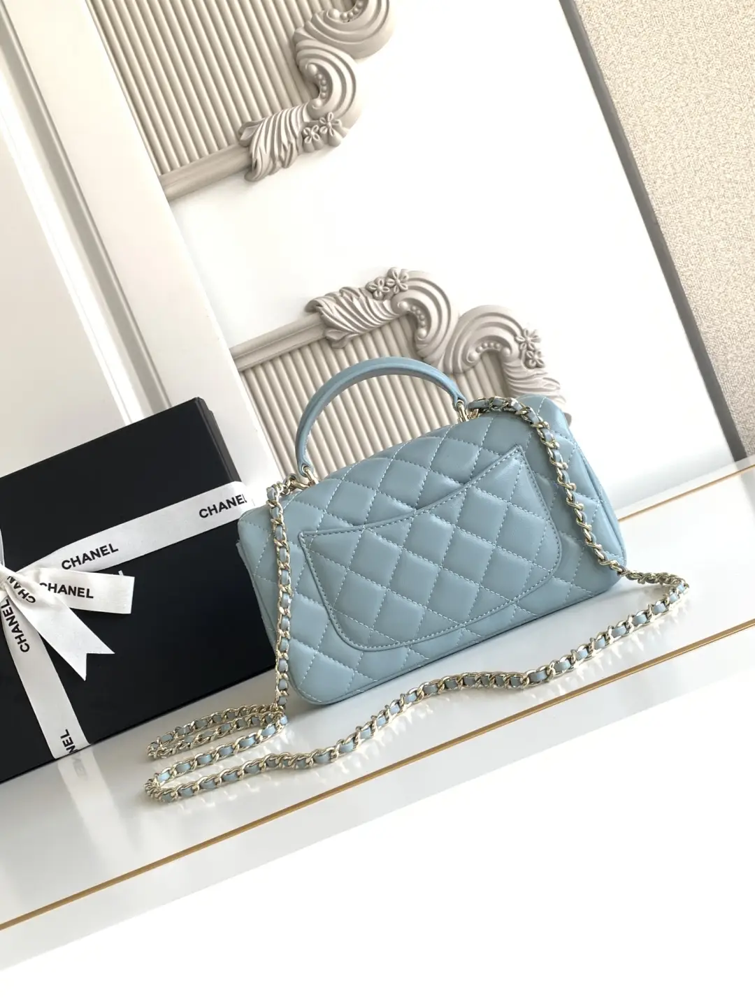 Chanel Mini CF Handle Bag AS2431 Blue