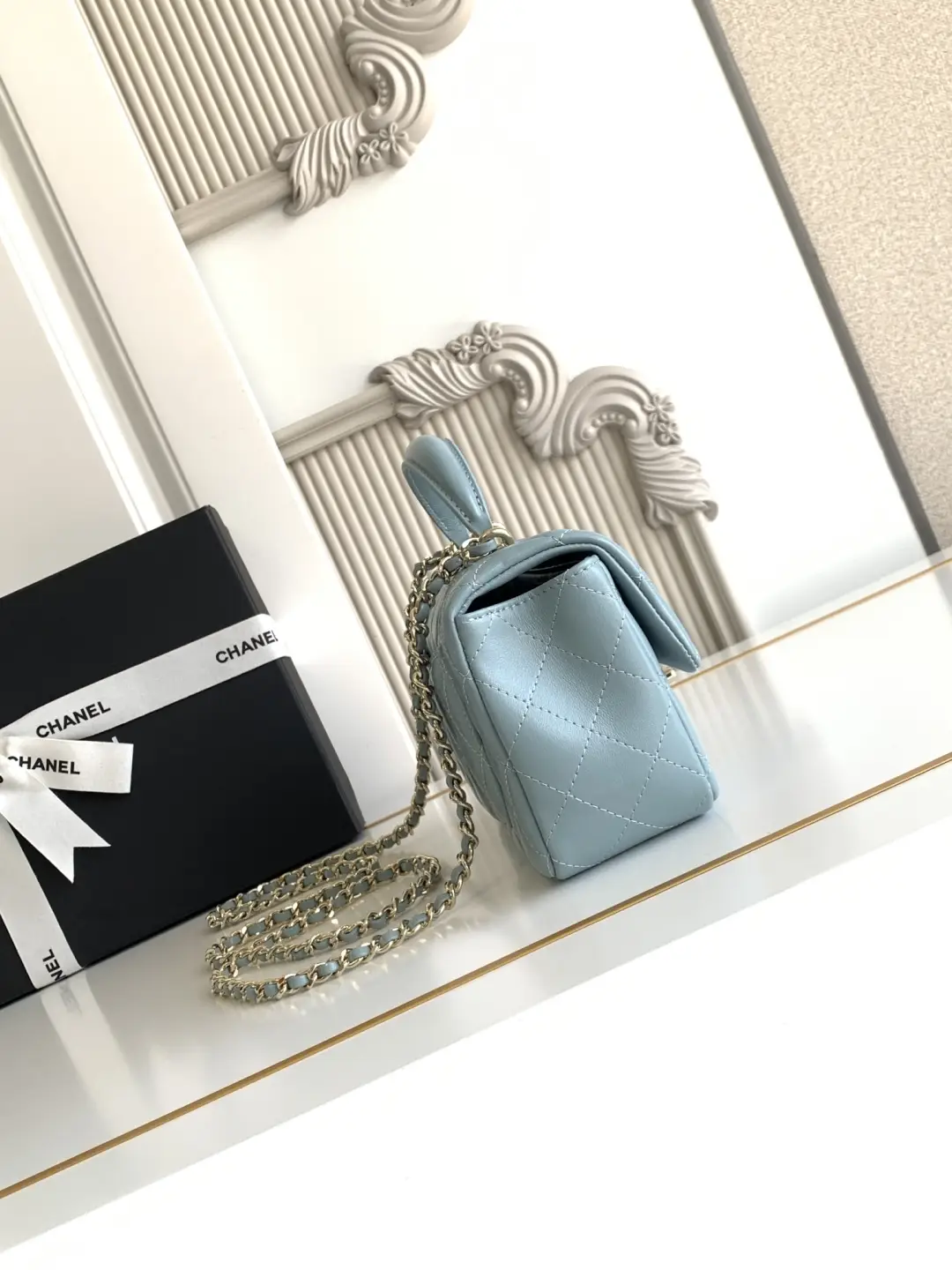 Chanel Mini CF Handle Bag AS2431 Blue