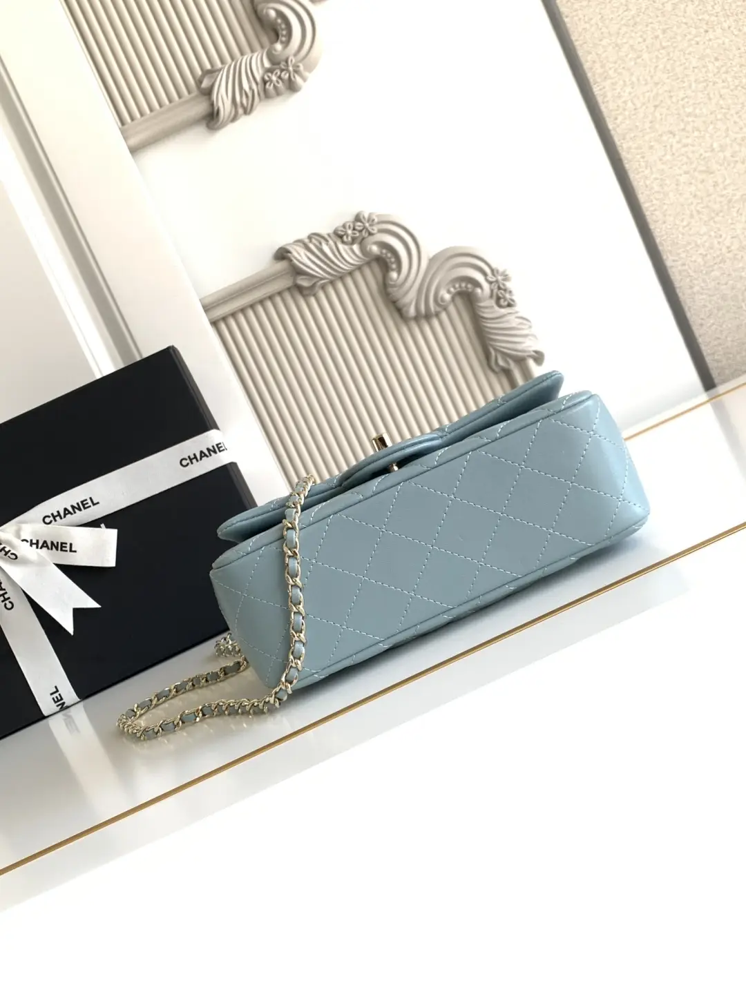 Chanel Mini CF Handle Bag AS2431 Blue