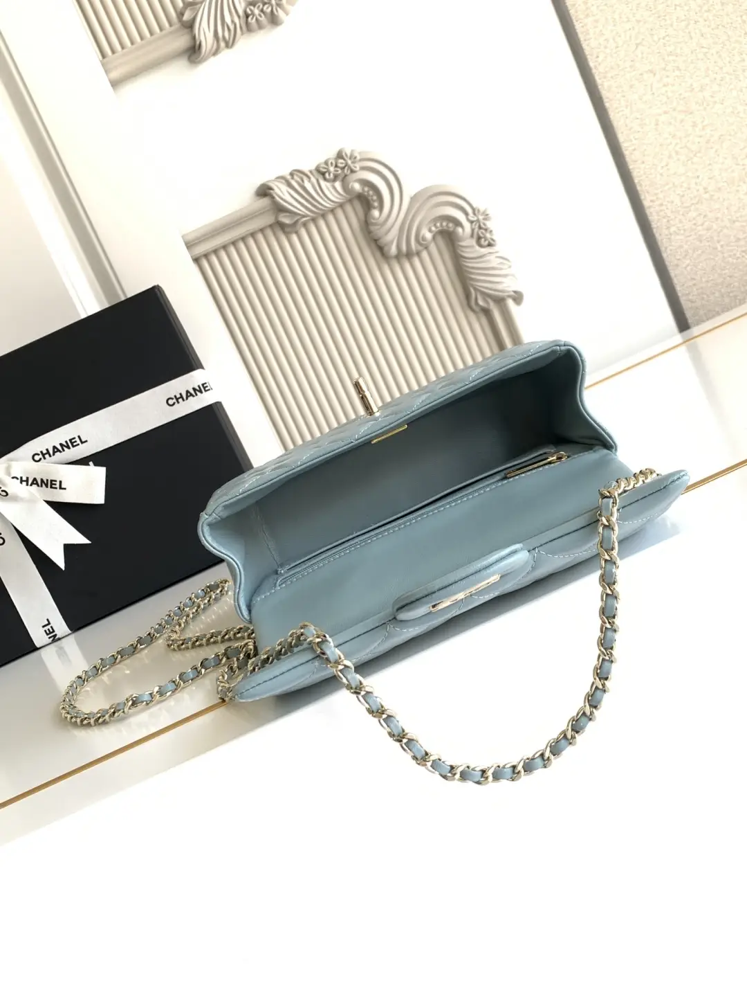 Chanel Mini CF Handle Bag AS2431 Blue