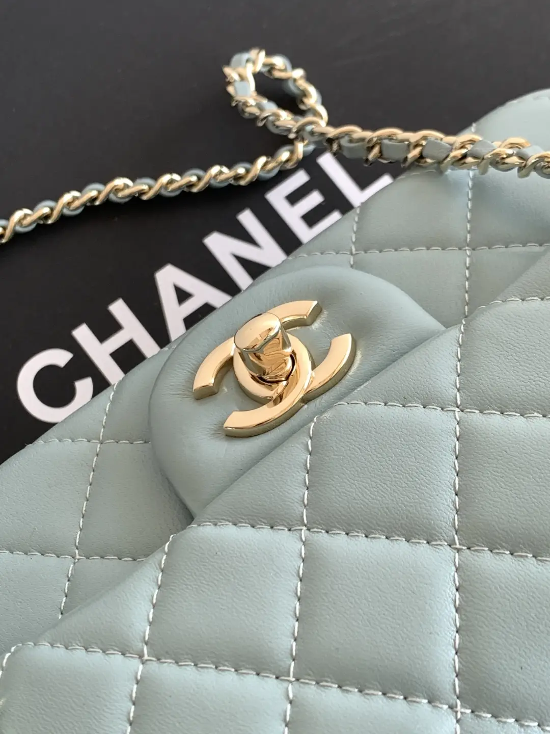 Chanel Mini CF Handle Bag AS2431 Blue