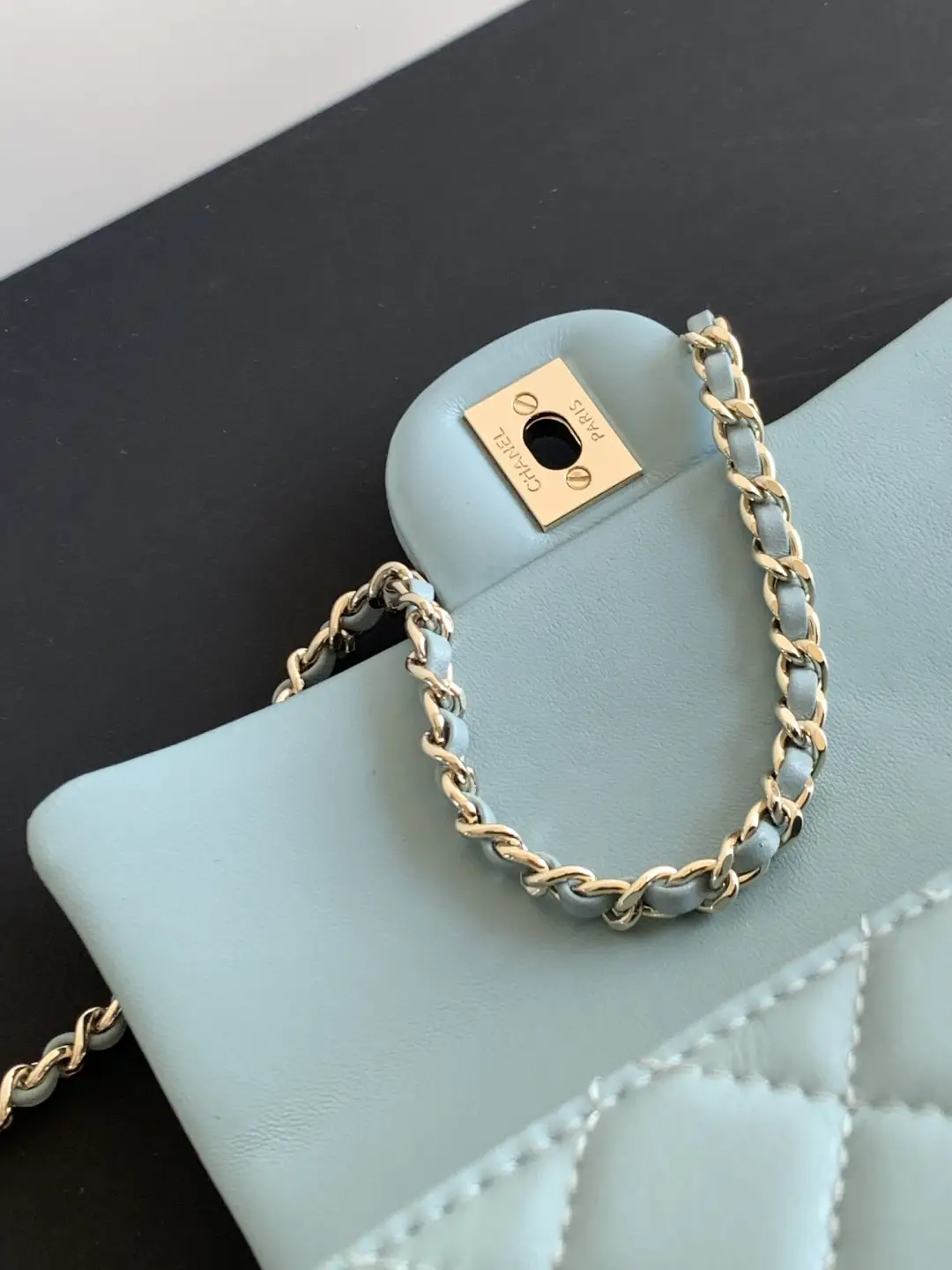 Chanel Mini CF Handle Bag AS2431 Blue